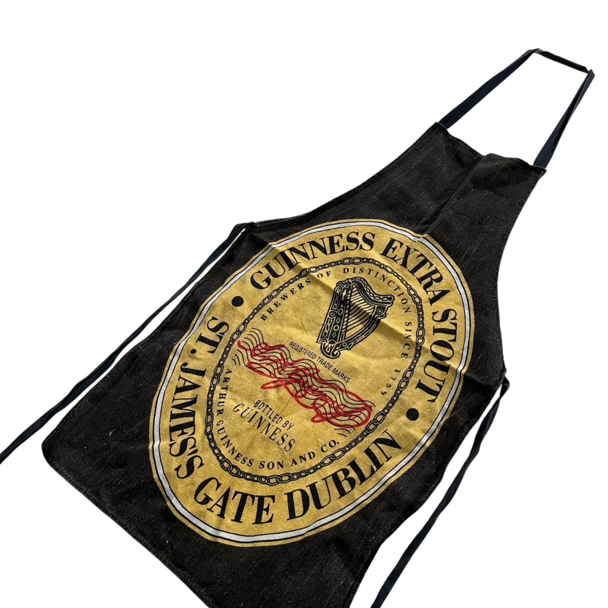 VINTAGE(ヴィンテージ) Ireland Beer Hemp Apron アイルランド ビール 麻 エプロン ブラウン×イエロー