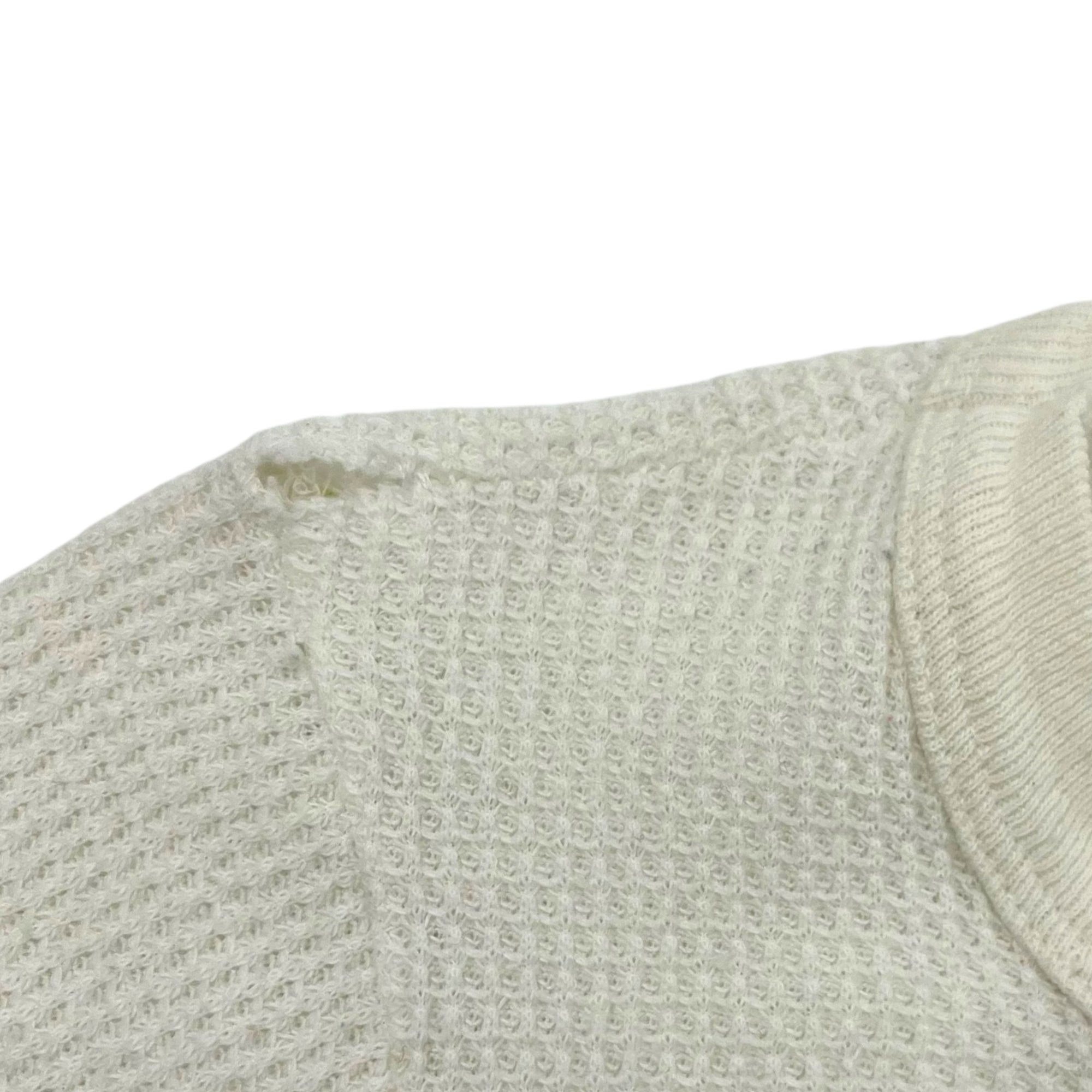 VINTAGE(ヴィンテージ) 90’ US vintage thermal cut and sew サーマルカットソー S~M程度/前身頃に若干のシミ有 ホワイト