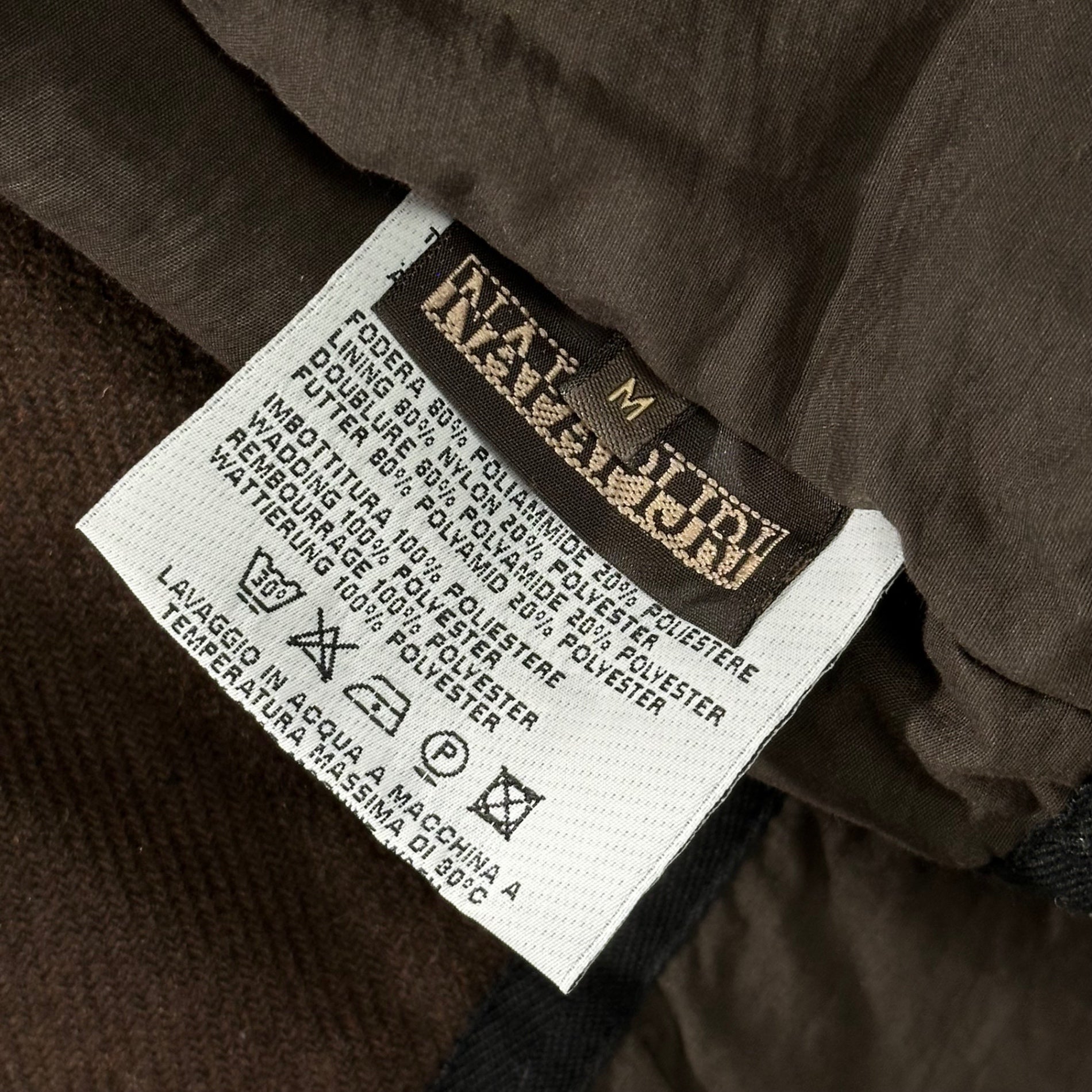 NAPAPIJRI(ナパピリ) 90's Waist Buckle Padded Jacket ウエスト バックル パテッド ジャケット M ベージュ 90年代 ヴィンテージ