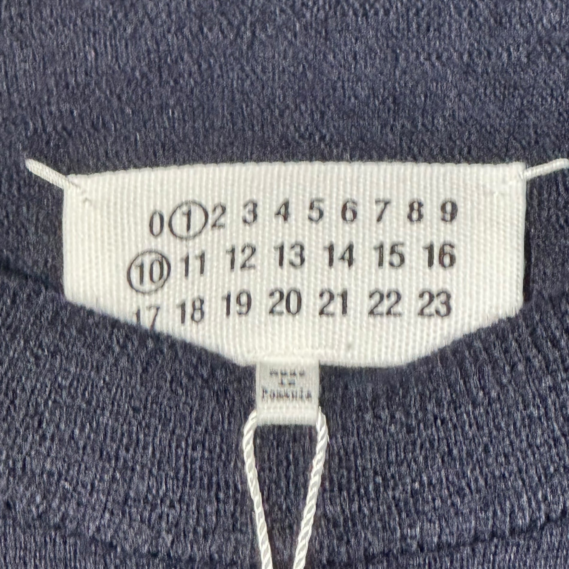 MAISON MARGIELA(メゾンマルジェラ) 25SS ELBOW PATCH WOOL SWEATER エルボー パッチ ウール セーター ニット  S50HL0041 M ネイビー×ブラウン
