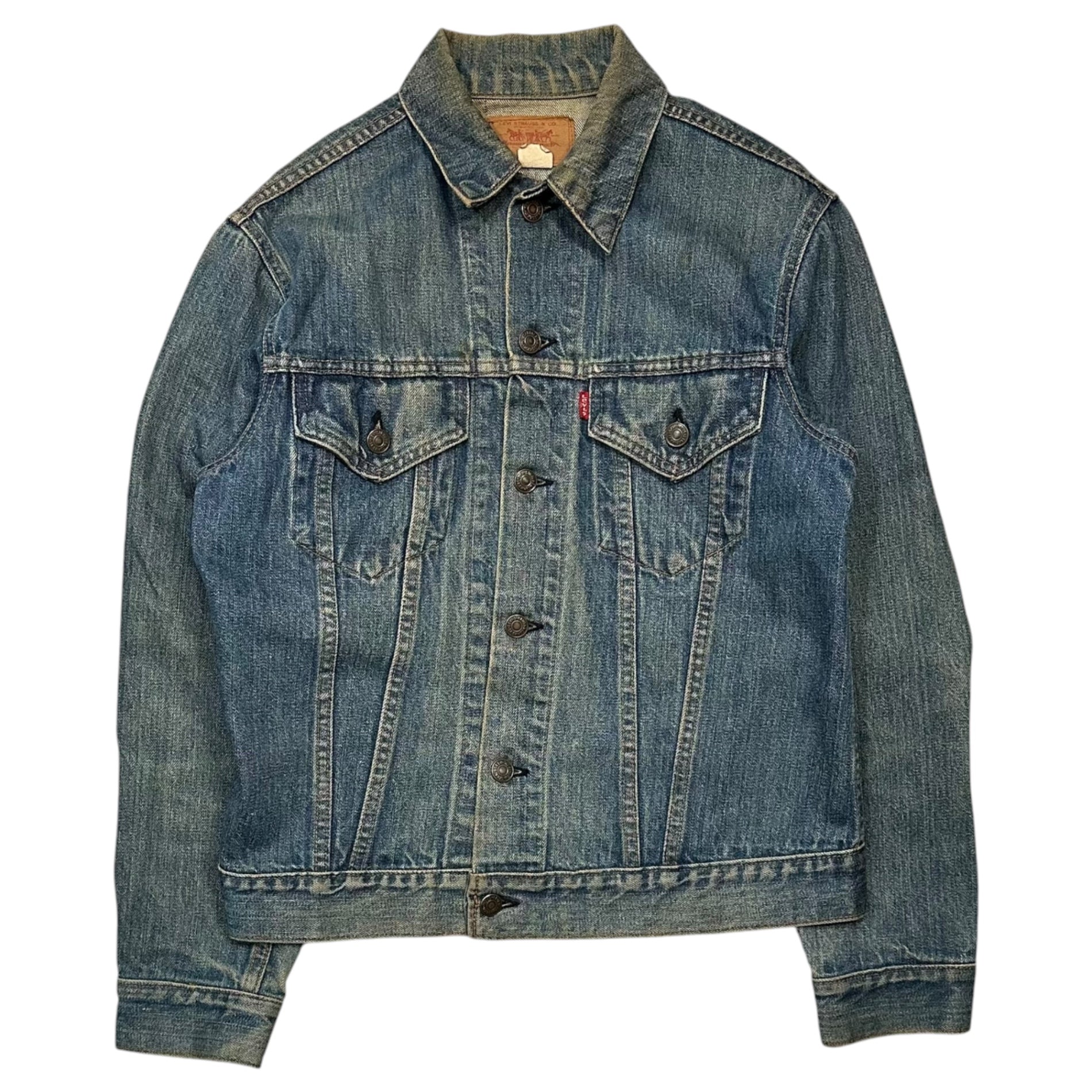 Levi's(リーバイス) 1971~1973's 70505 Denim Trucker Jacket デニム トラッカー ジャケット 70505-0217 表記消(38程度) インディゴ 70'年代 ヴィンテージ  Small e ボタン裏52