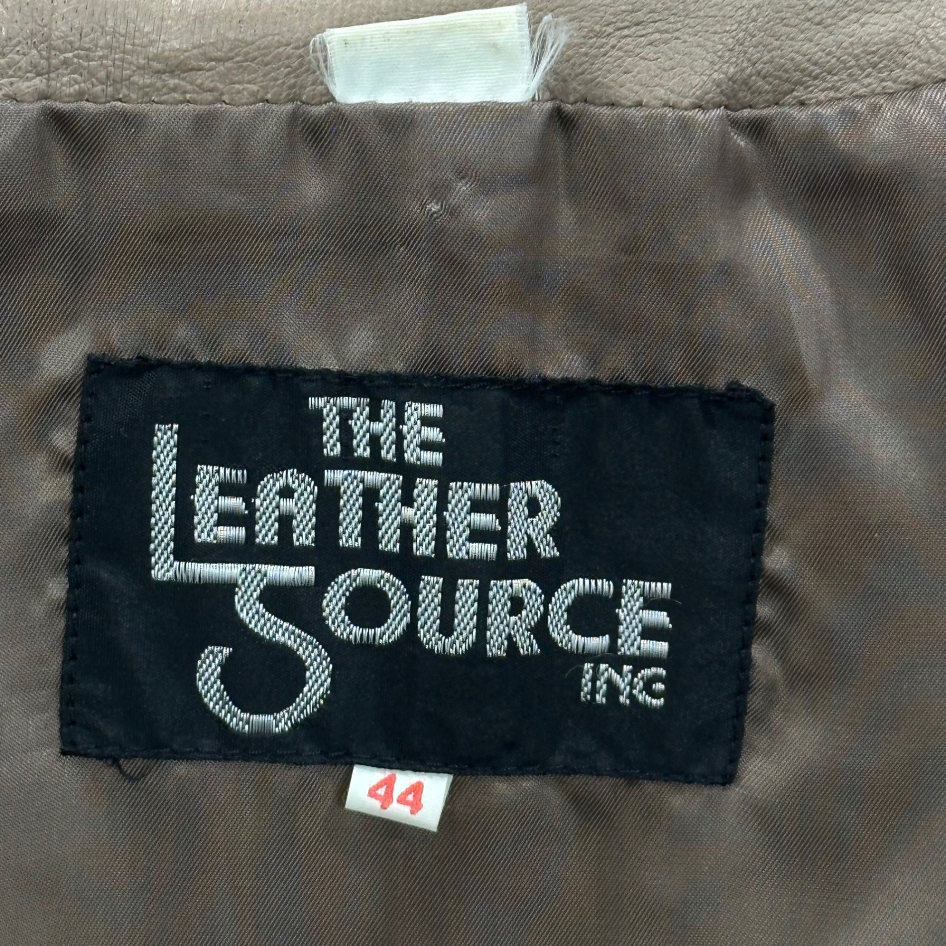 THE LEATHER SOURCE(ザレザーソース) 80's~90's Vintage Lambskin Leather Jacket ヴィンテージ ラム レザー ブルゾン 44(XL程度) ベージュ 80年代～90年代 ジャケット ビッグサイズ