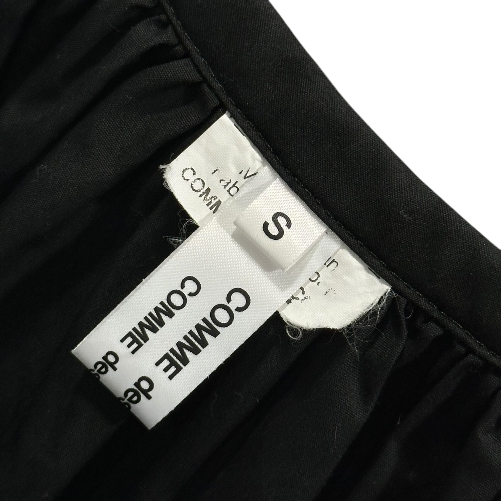 COMME des GARCONS COMME des GARCONS(コムデギャルソンコムデギャルソン) 2020SS Cotton Pongee Gathered Pullover Shirt 綿ポンジ ギャザー プルオーバー シャツ RE-B004 S ブラック AD2019 ブラウス