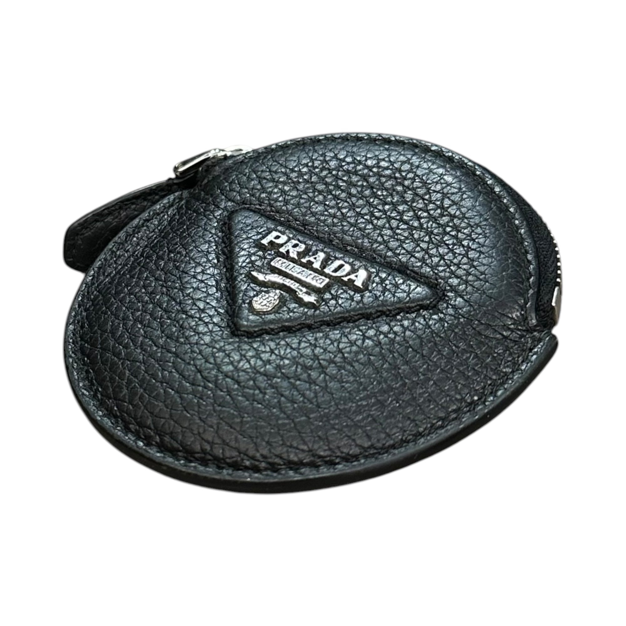 PRADA(プラダ) Vitello Daino Leather Round Coin Purse ヴィッテロダイノレザー コインケース 1MM006 ブラック 財布