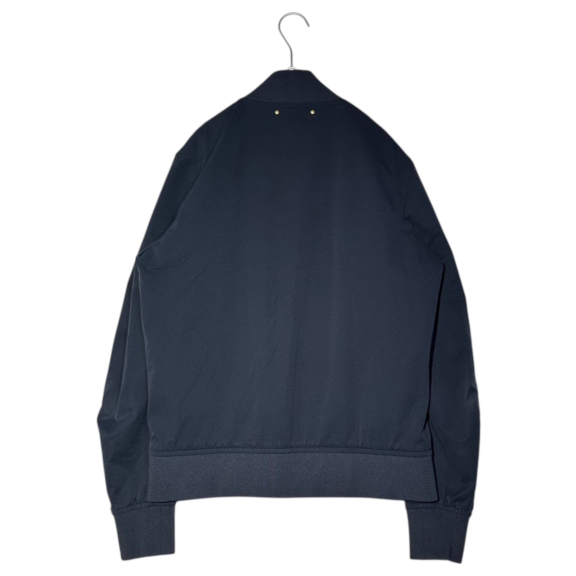 PAUL SMITH(ポールスミス) 18SS ZIP UP SHORT BLOUSON Artist Stripe Rib ジップアップ ショート ブルゾン アーティスト ストライプ リブ 183052 680RS M ネイビー ジャケット 参考定価55,000円(税込)