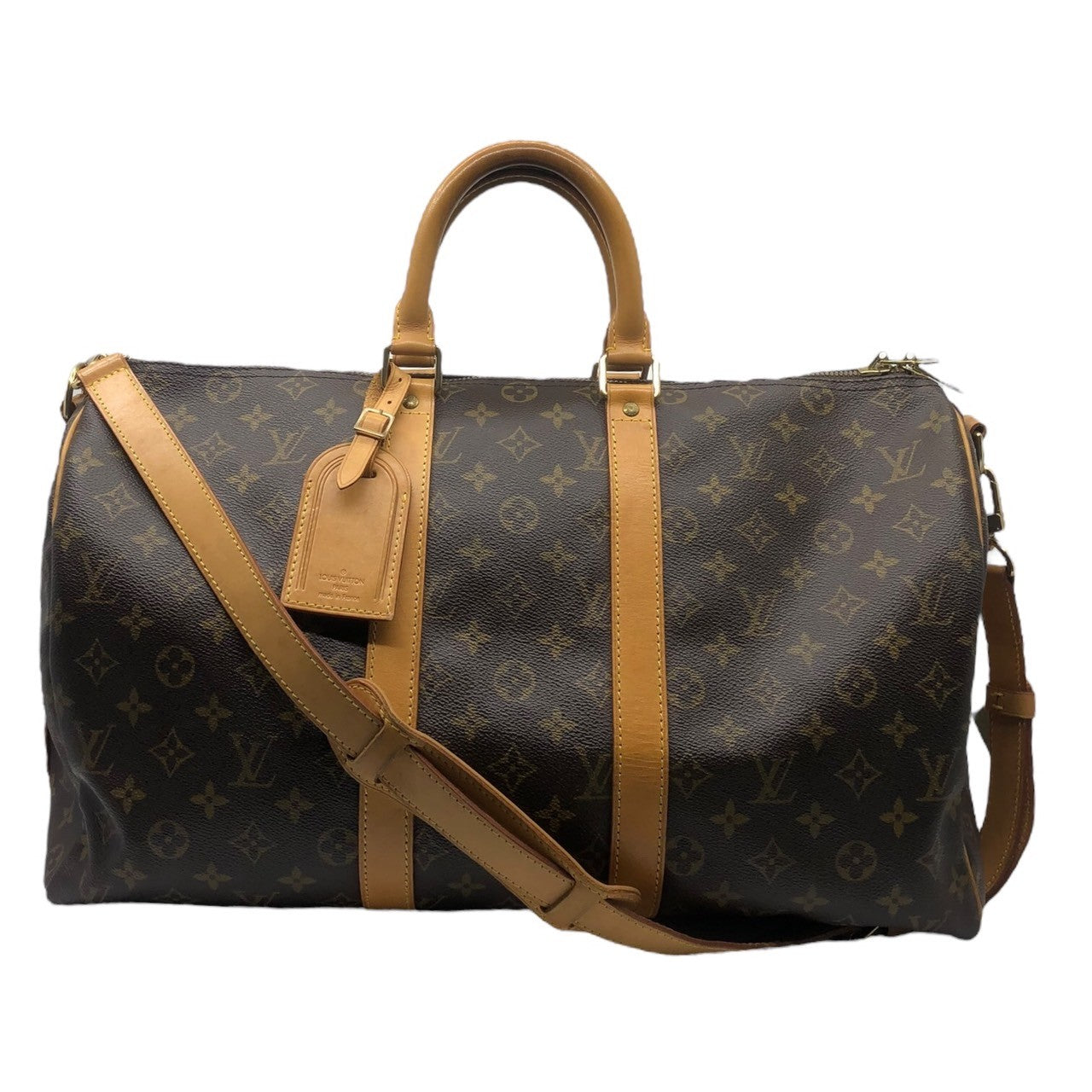 LOUIS VUITTON(ルイヴィトン) keepall45 キーポル 45  ボストンバッグ バンドリエール 旅行鞄 ストラップ 付き M41428 45 ブラウン モノグラム TH1907