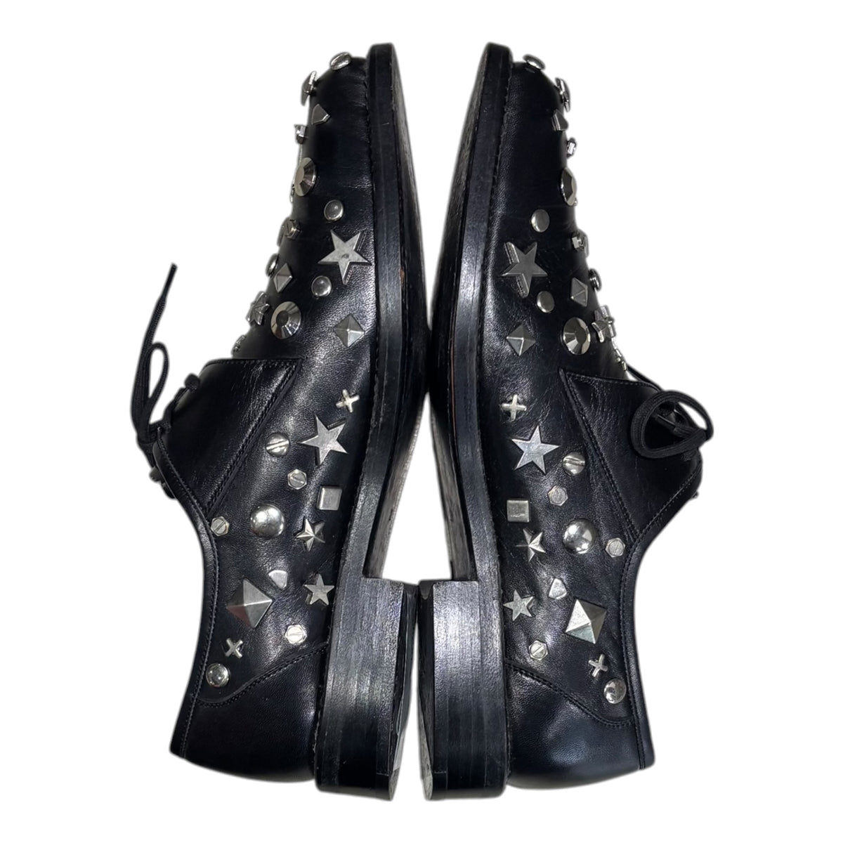 COMME des GARCONS(コムデギャルソン) Mixed-Stud Leather Shoes ミックス スタッズ レザー シューズ 22cm ブラック×シルバー アーカイブ