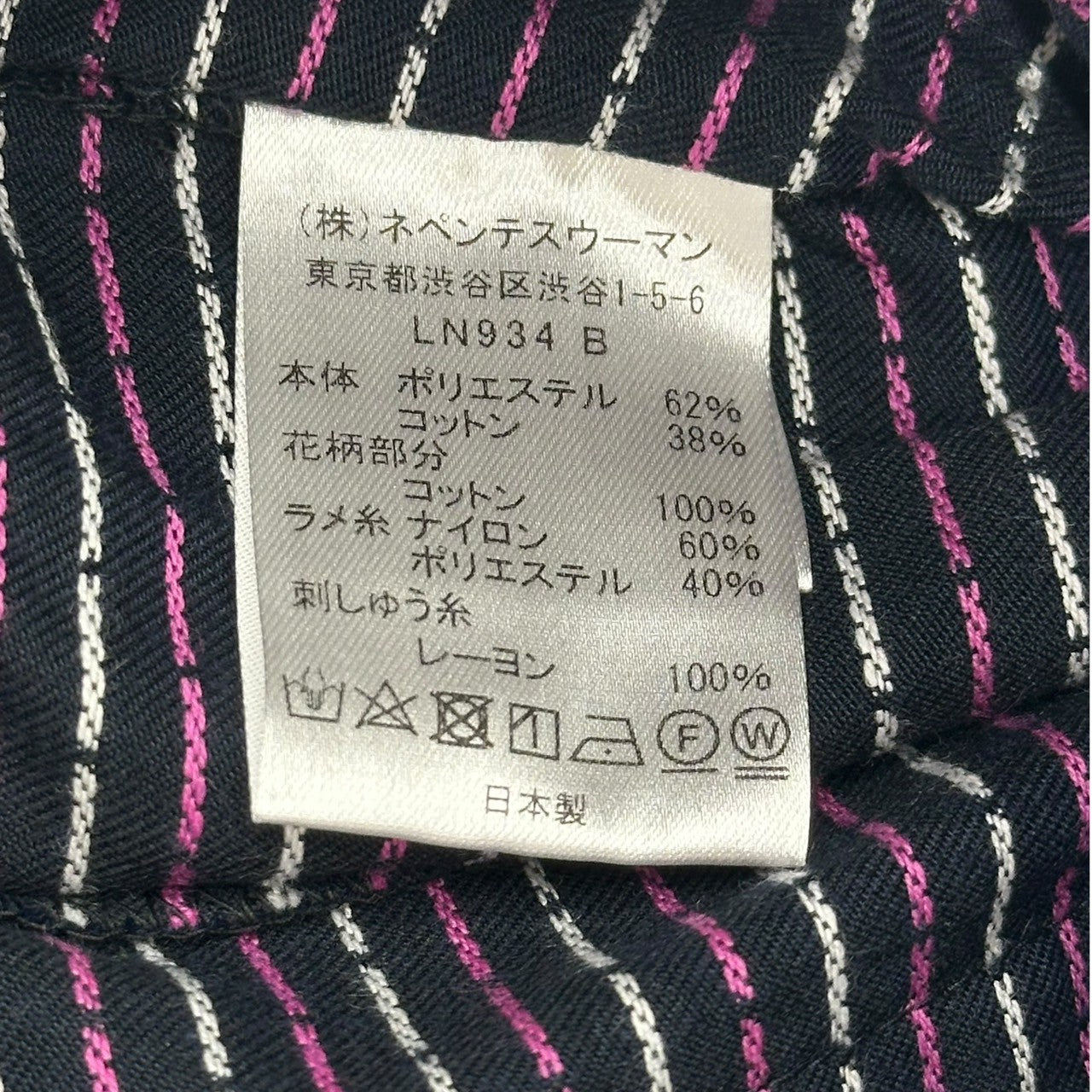 RhodolirioN(ロドリリオン) NOVEL TOTE BAG - JACQUARD ノヴェル トート バッグ ジャガード LN934B ネイビー ミニ