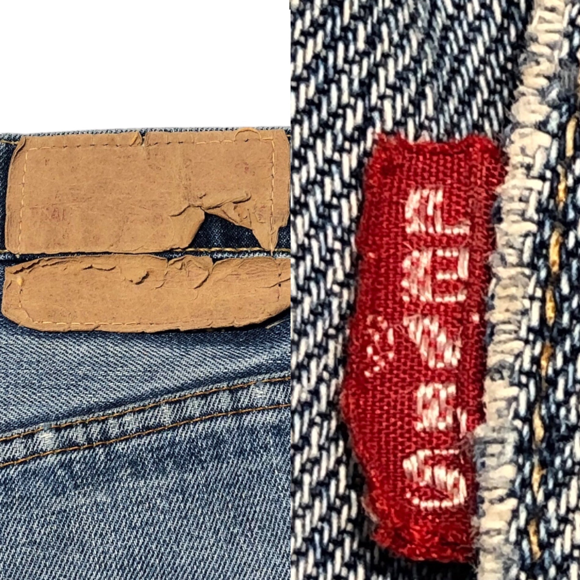 Levi's(リーバイス) 70’s 66前期 505 straight denim pants ストレート デニム パンツ 実寸84cm(W33程度) ライトインディゴ 裏ボタン5 42TALON スモールe 70年代 ヴィンテージ