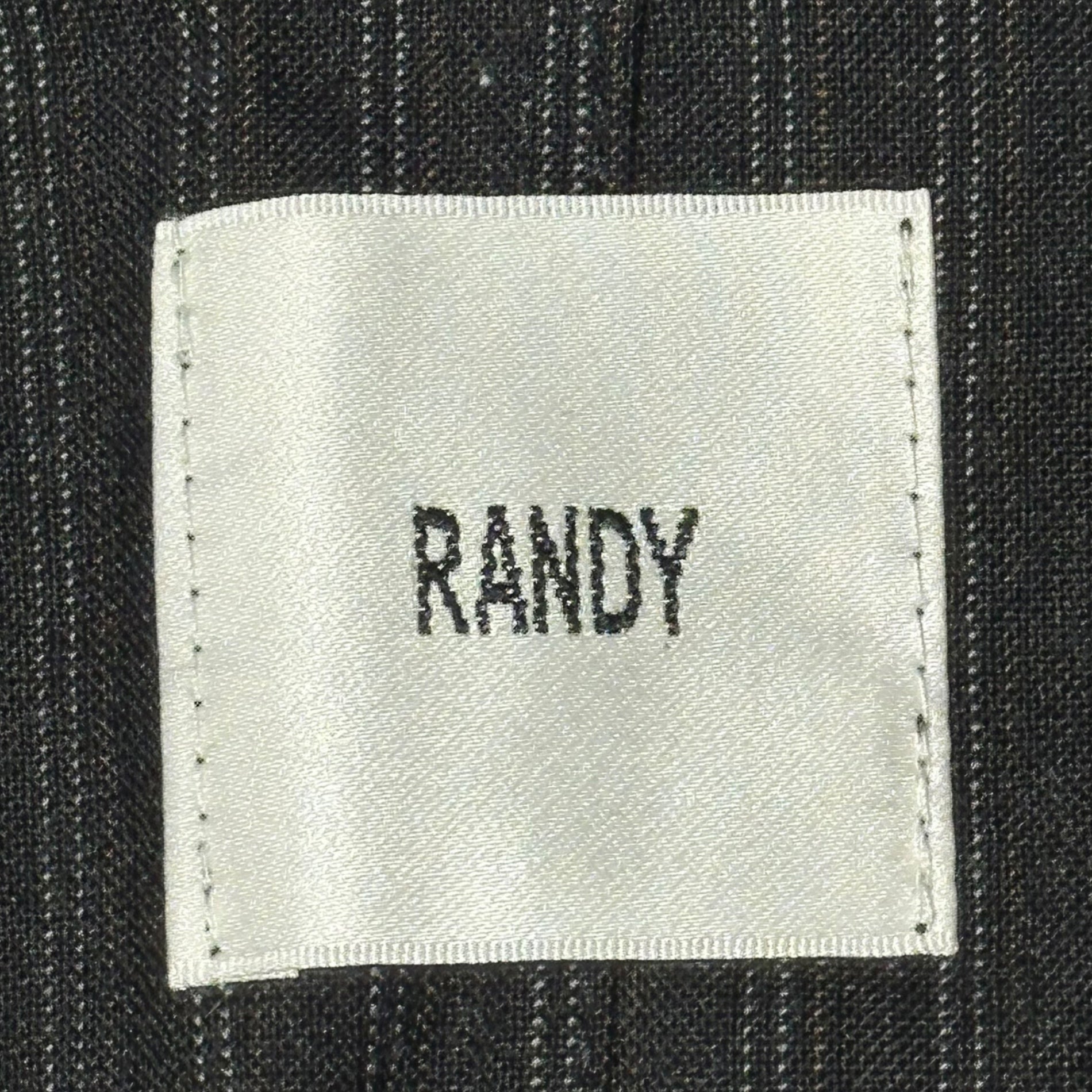 RANDY(ランディー) Striped Asymmetrical Long Shirt ストライプ アシンメトリー ロング シャツ チャコールグレー