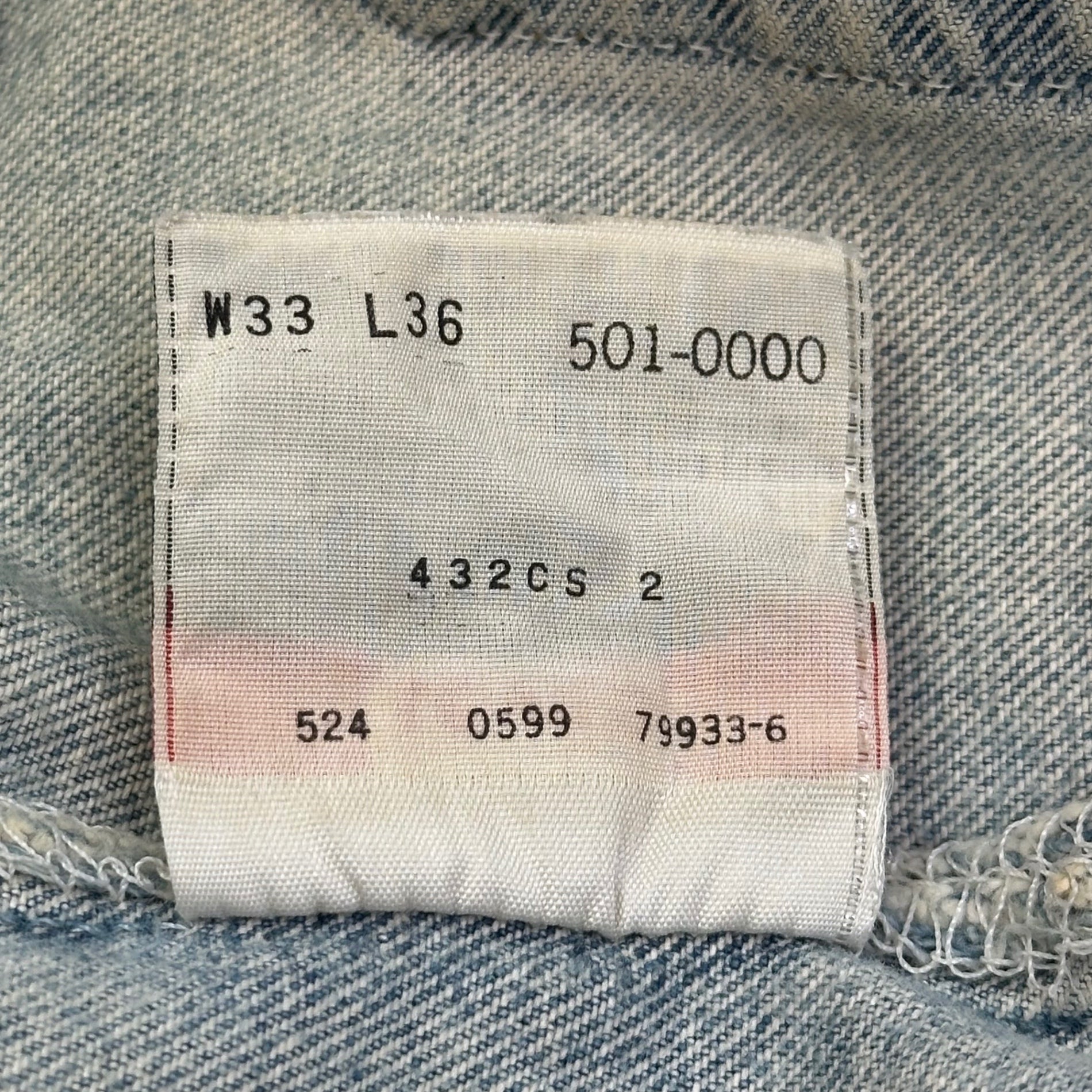 Levi's(リーバイス) 90's 501XX Crash Denim Pants クラッシュ デニム パンツ 501-0000 W33 L36 ライトインディゴ 1999年5月製造 90年代 ヴィンテージ ダメージ