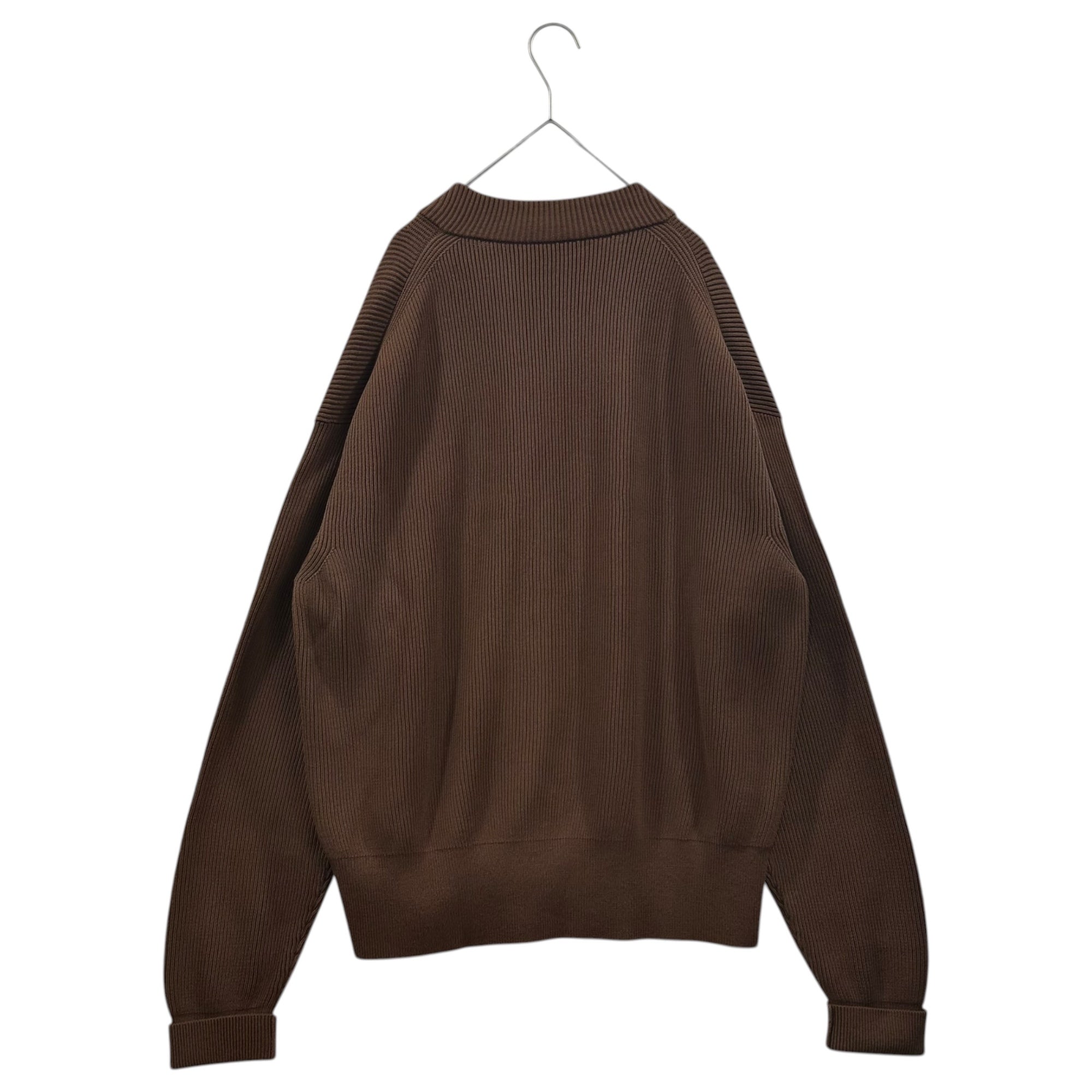 AURALEE(オーラリー) 23SS SUPER HARD TWIST RIB KNIT CARDIGAN スーパーハード ツイスト リブ ニット カーディガン A23SC01TR 4 ブラウン