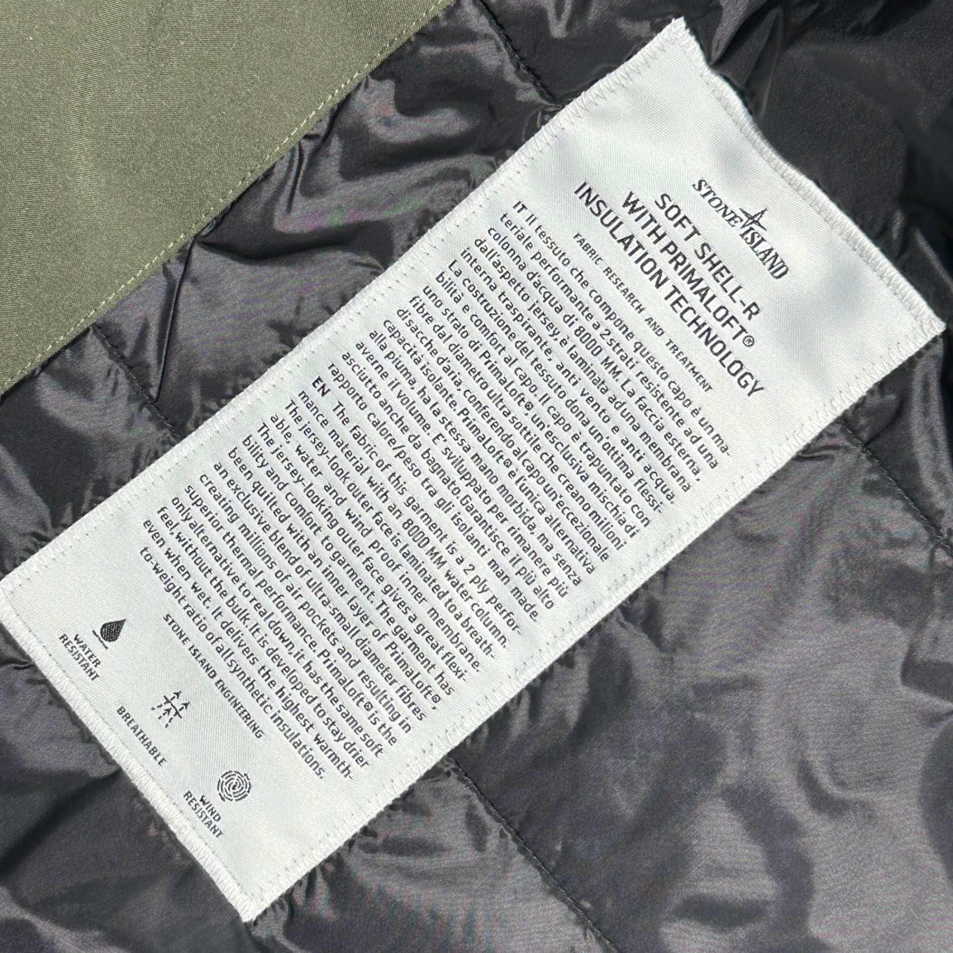 STONE ISLAND(ストーンアイランド) Technical Fabric Snap Button Zip-Up Half Coat テクニカルファブリック スナップボタン ジップアップ ハーフ コート 731541727 XL カーキ