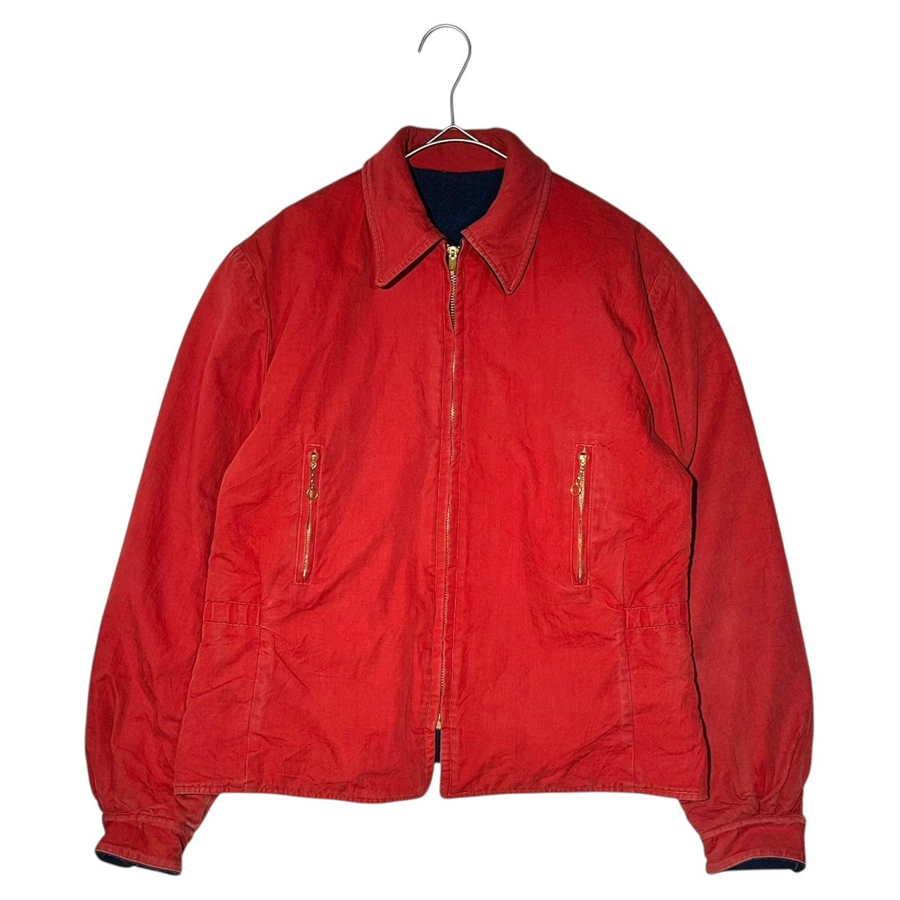 VINTAGE(ヴィンテージ) 70's~80's TALON ZIP Vintage Reversible Wool Swing Top ヴィンテージ リバーシブル ウール スイング トップ 表記無(S程度) ネイビー×レッド ジャケット ブルゾン 古着