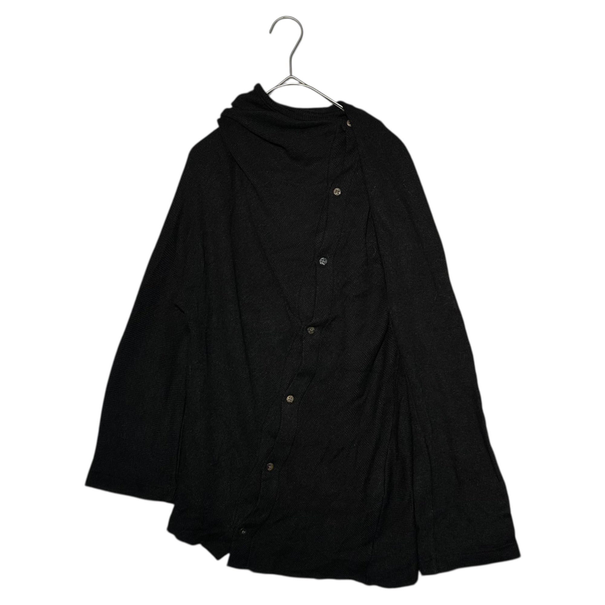 Y's(ワイズ) Shaped Layered Wool Knit Cardigan 変形 レイヤード ウール ニット カーディガン YG-T43-173 3 ブラック