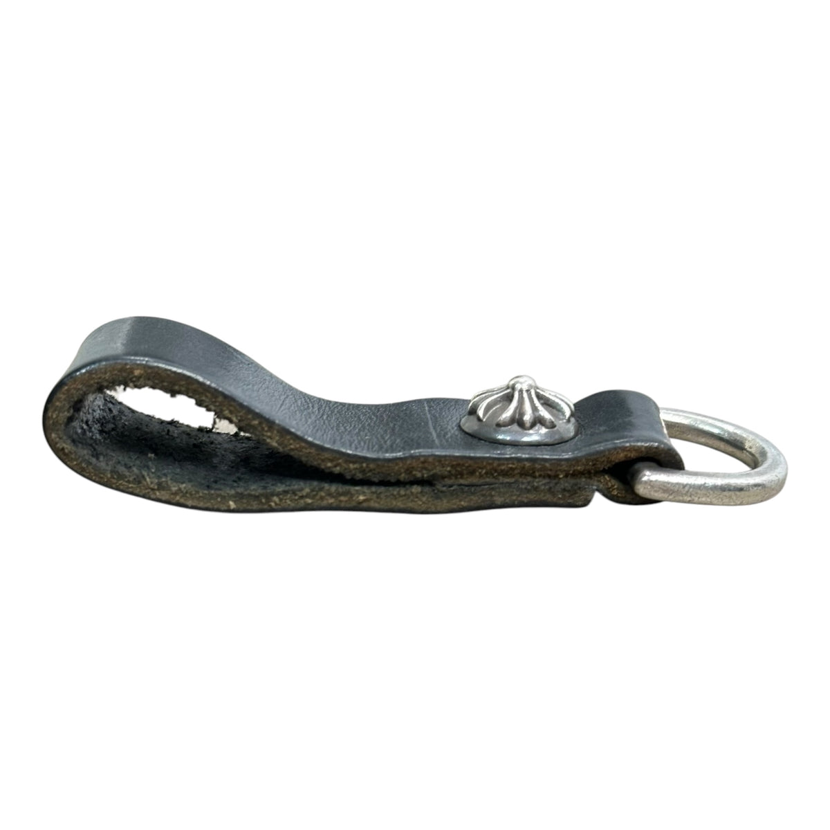 CHROME HEARTS(クロムハーツ) BELT LOOP D RING Dリング クロスボールベルトループ ブラック×シルバー