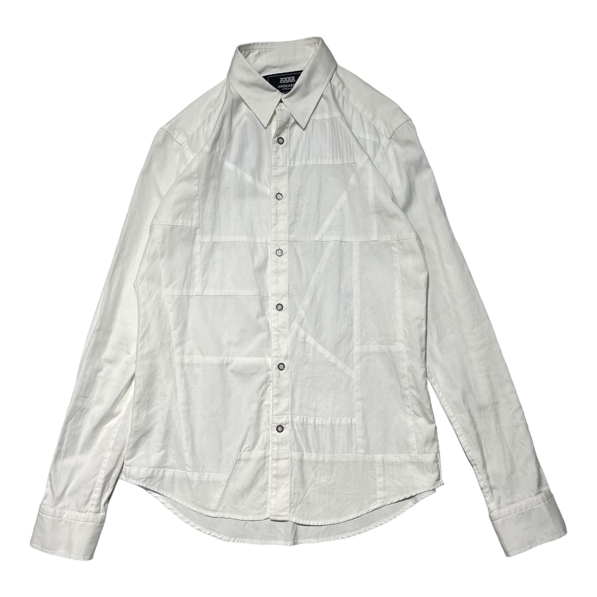ANREALAGE(アンリアレイジ) flannel patchwork shirt パネル パッチ 