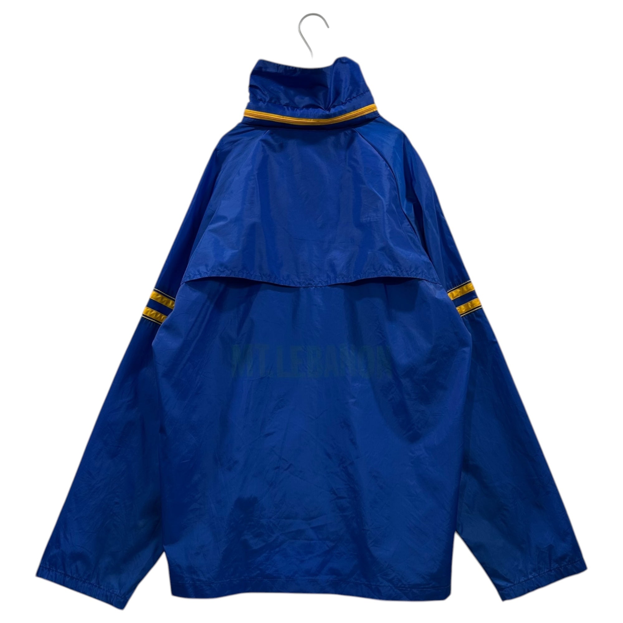 asics tiger(アシックスタイガー) 80's Zip-up Nylon Jacket ジップアップ ナイロン ジャケット 表記無(XL程度) ブルー×イエロー 80年代 ヴィンテージ