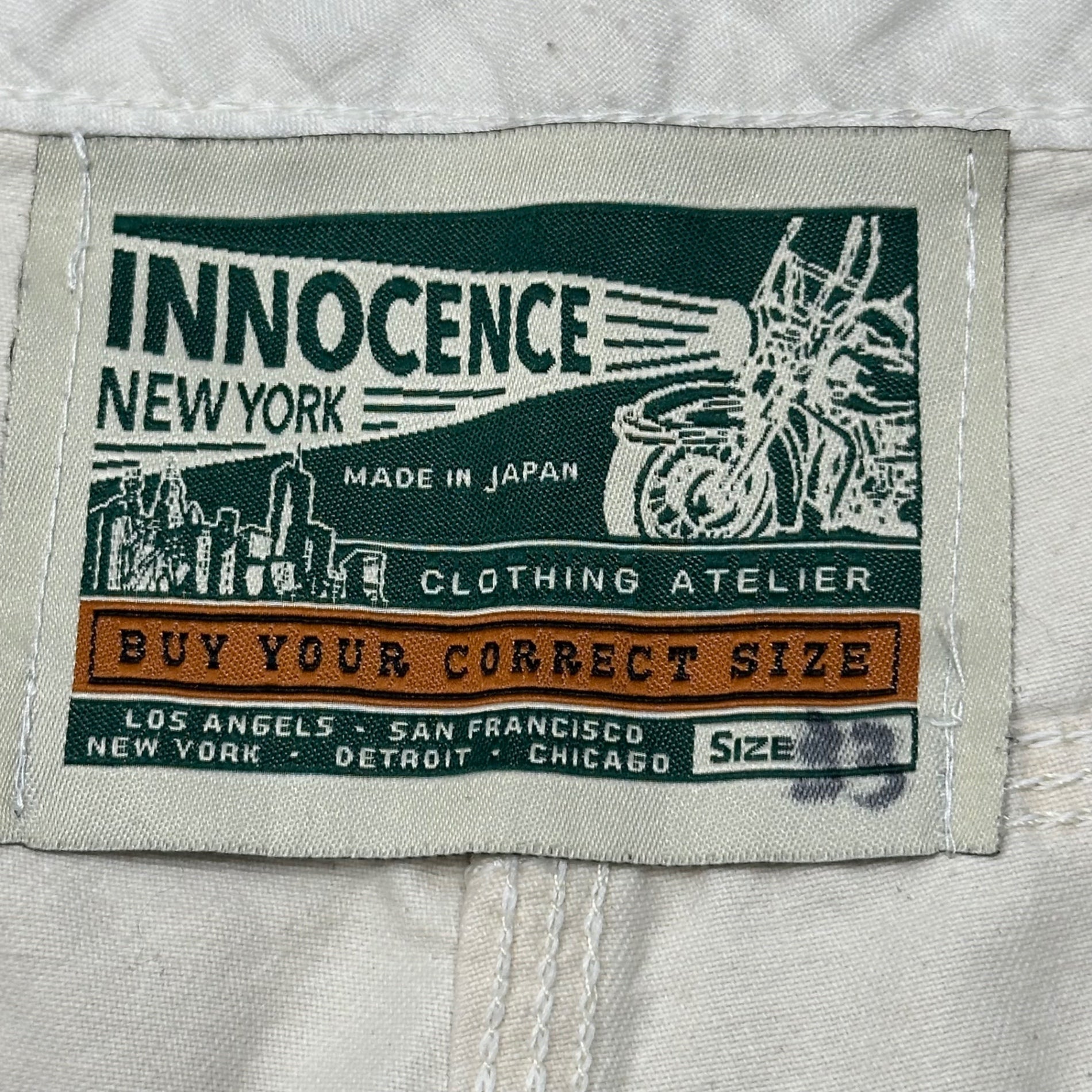 Innocence NYC(イノセンス) PAINT PAINTER PANTS ペイント ペインター パンツ 33 ホワイト 刺繍