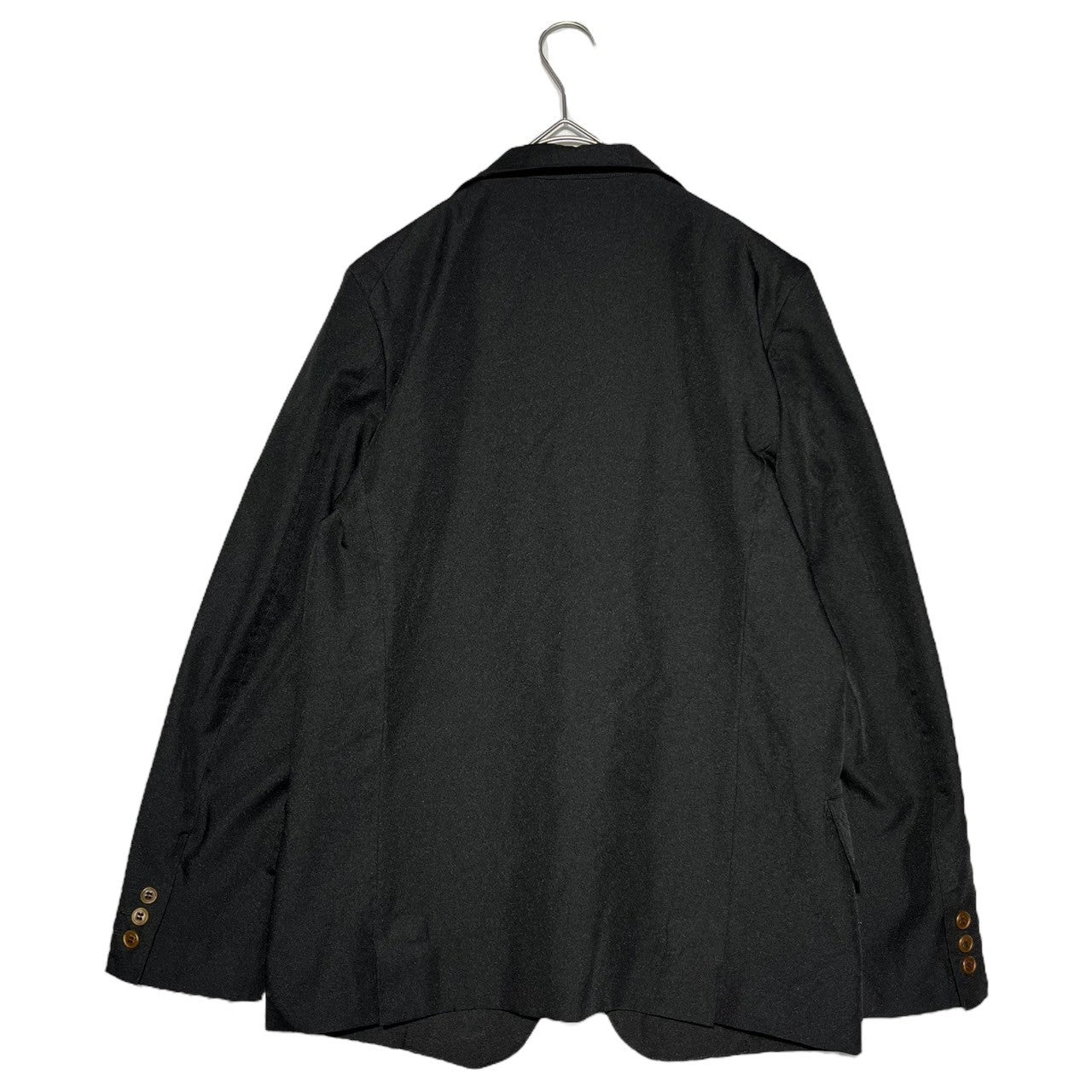 COMME des GARCONS HOMME PLUS(コムデギャルソンオムプリュス) 17SS Polyester full-length garment-dyed tailored jacket ポリエステル 縮絨 製品染め テーラード ジャケット PS-J067 S ブラック AD2017 裾リサイズ済