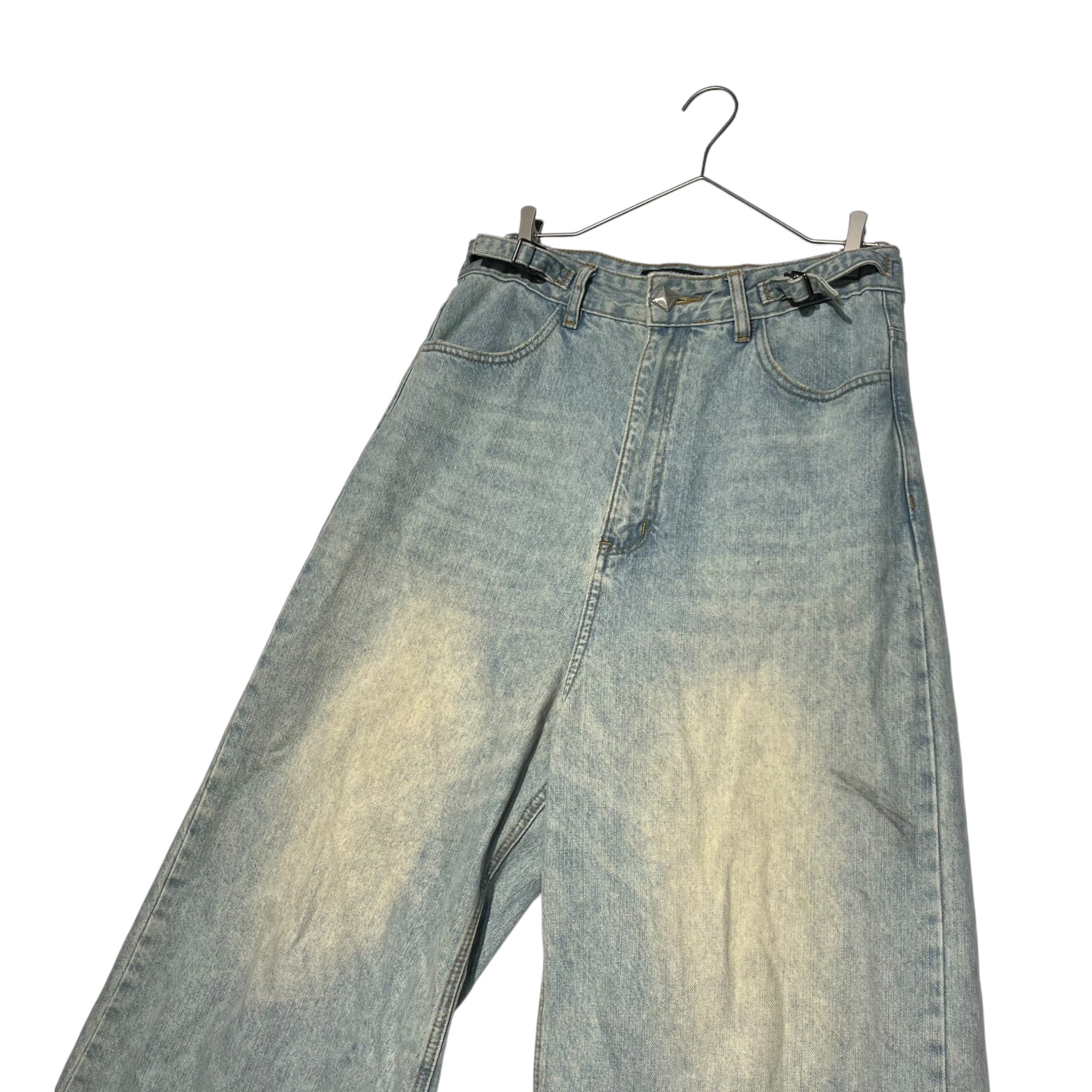 MASONPRINCE(メイソンプリンス) USED processed baggy denim pants ユーズド加工 バギー デニム パンツ 2(M) ライトインディゴ