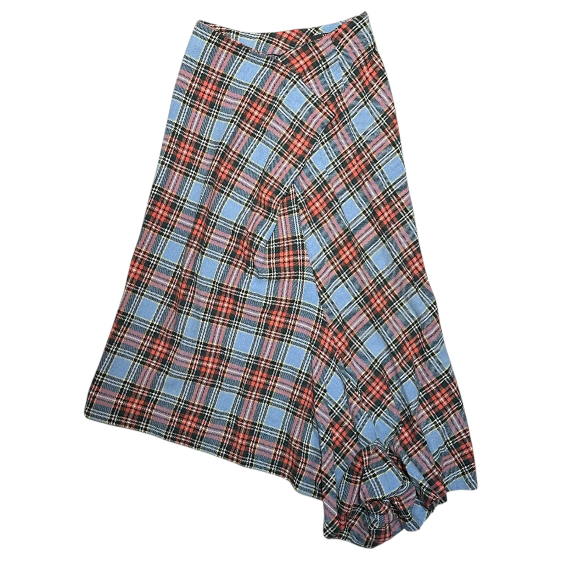 Y's(ワイズ)  Checked long wool skirt pants チェック柄 ロング ウール スカートパンツ YL-S34-905 3(L程度) ブルー×レッド