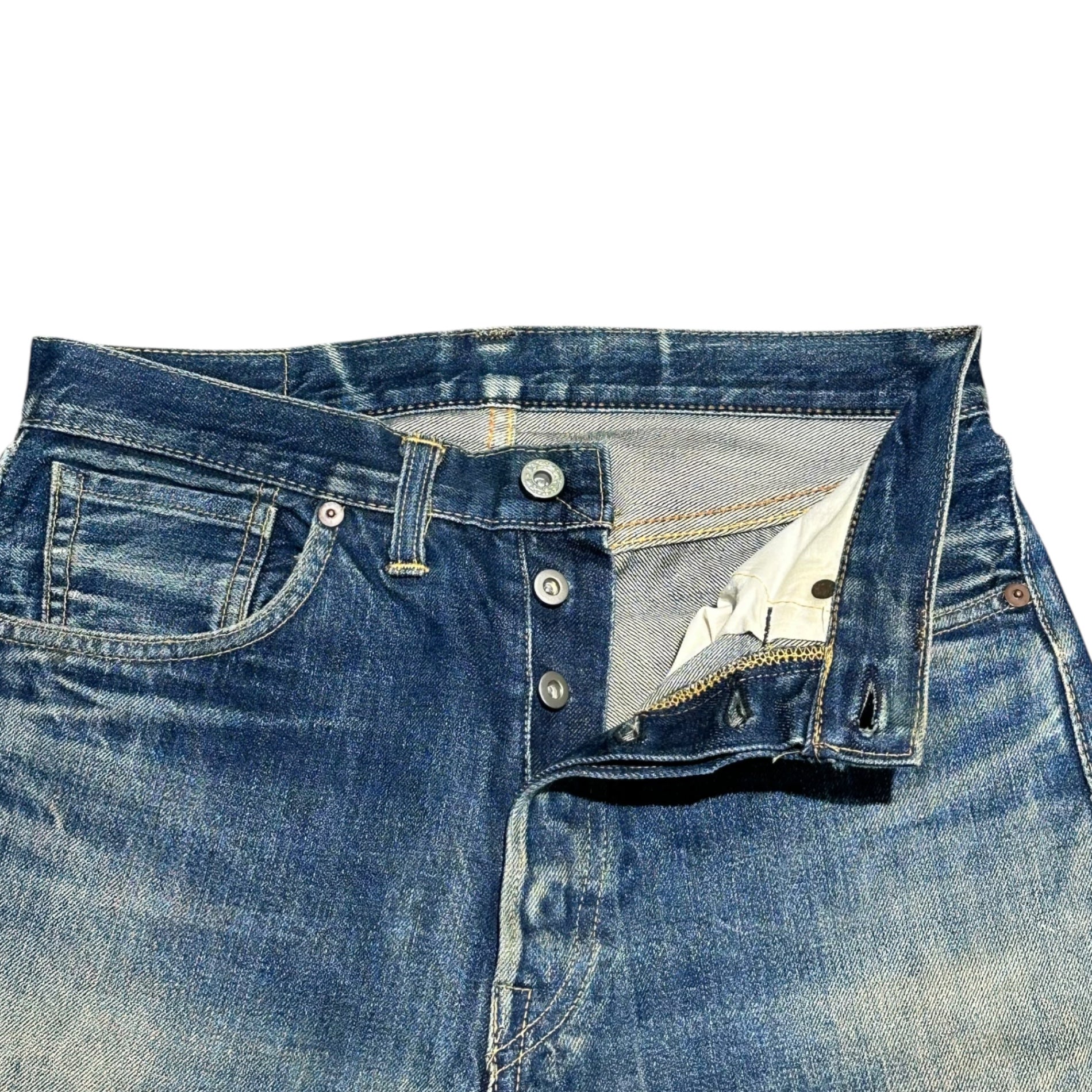 Levi's(リーバイス) 90's 1944 TYPE S501XX USA MADE DENIM PANTS 1944モデル ヴィンテージ デニム パンツ 44501-0022 W30 L36 インディゴ 90年代 復刻 USA製 赤耳 ボタン裏555 バレンシア工場 BIG E