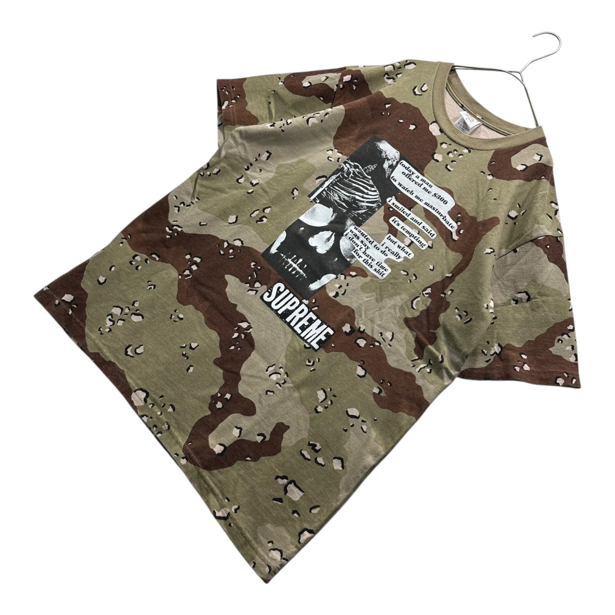 SUPREME(シュプリーム) 25SS Anatomy Tee - Chocolate Chip Camo グラフィック Tシャツ カモ L ベージュ×ブラウン