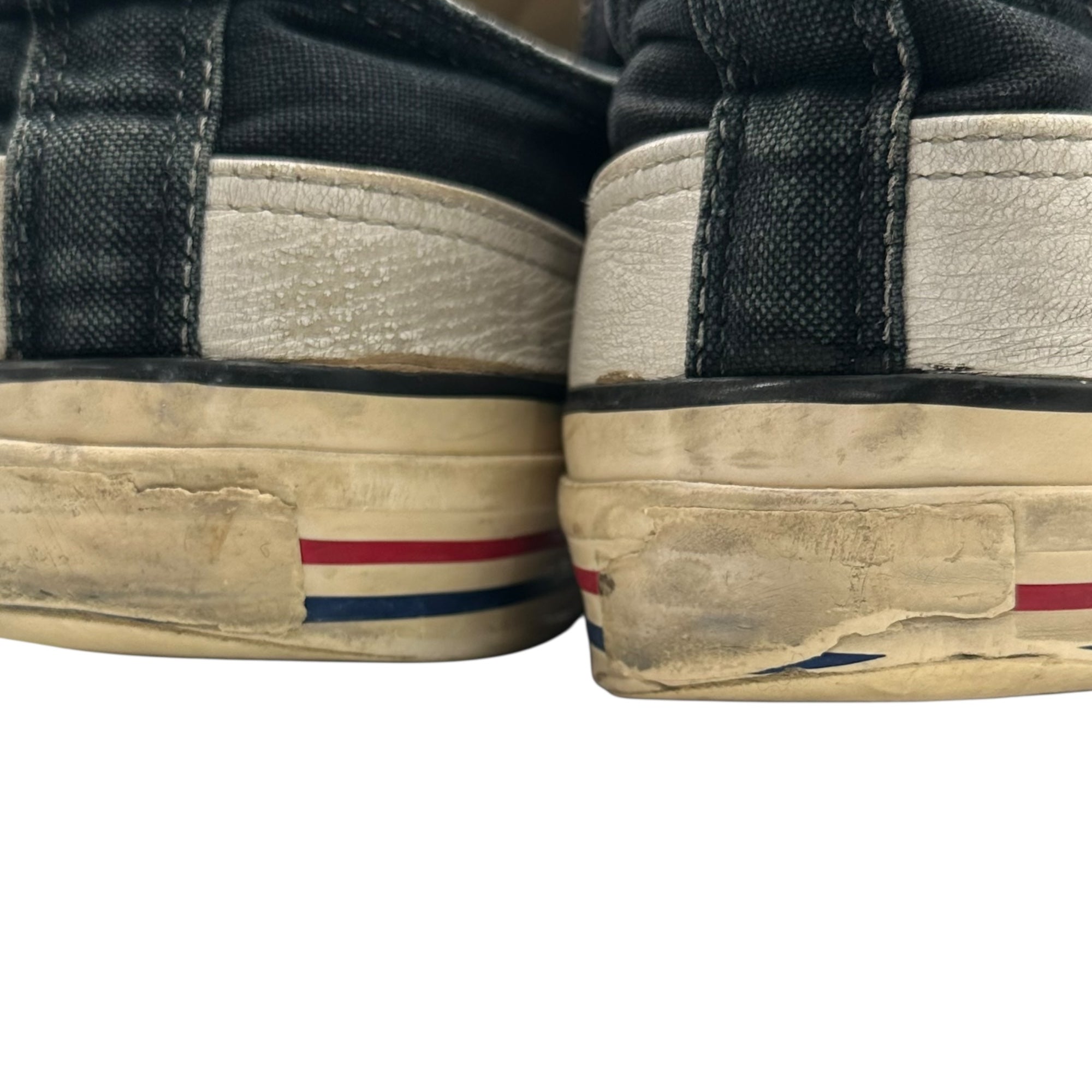 UNDERCOVER(アンダーカバー) 96AW WIRE Period Toe-Painted All Star Type Low-Cut Sneakers ワイヤー期 つま先塗装 オールスター タイプ ローカットスニーカー L(27.5~28.0cm程度) ブラック×ホワイト×レッド 1996年 初期アイテム 稀少 AS型