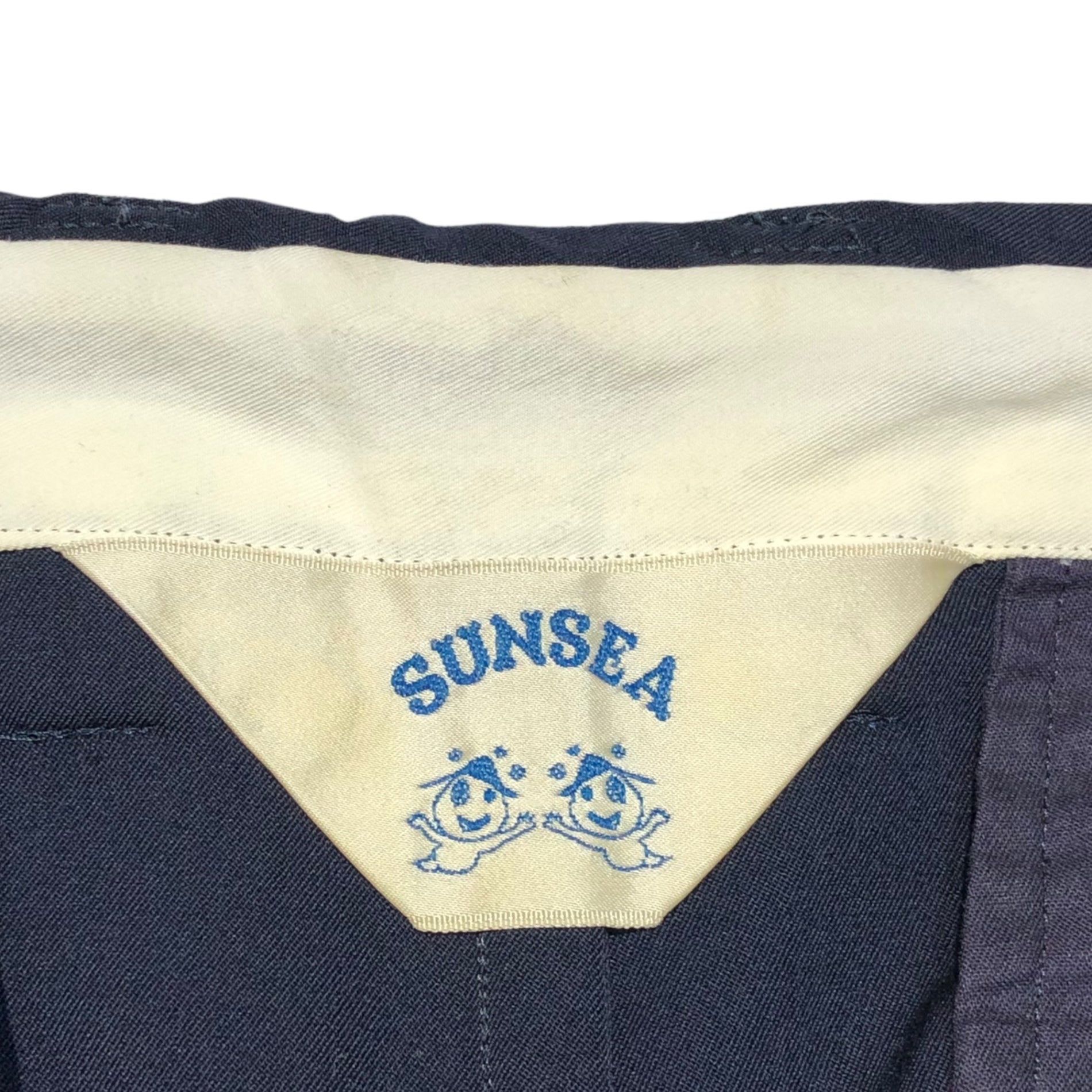 SUNSEA(サンシー) 19SS SNM BLUE TEKETEKE PANTS スーパーナイスマテリアルブルー テケテケ パンツ スラックス  19S53 3(L) ネイビー