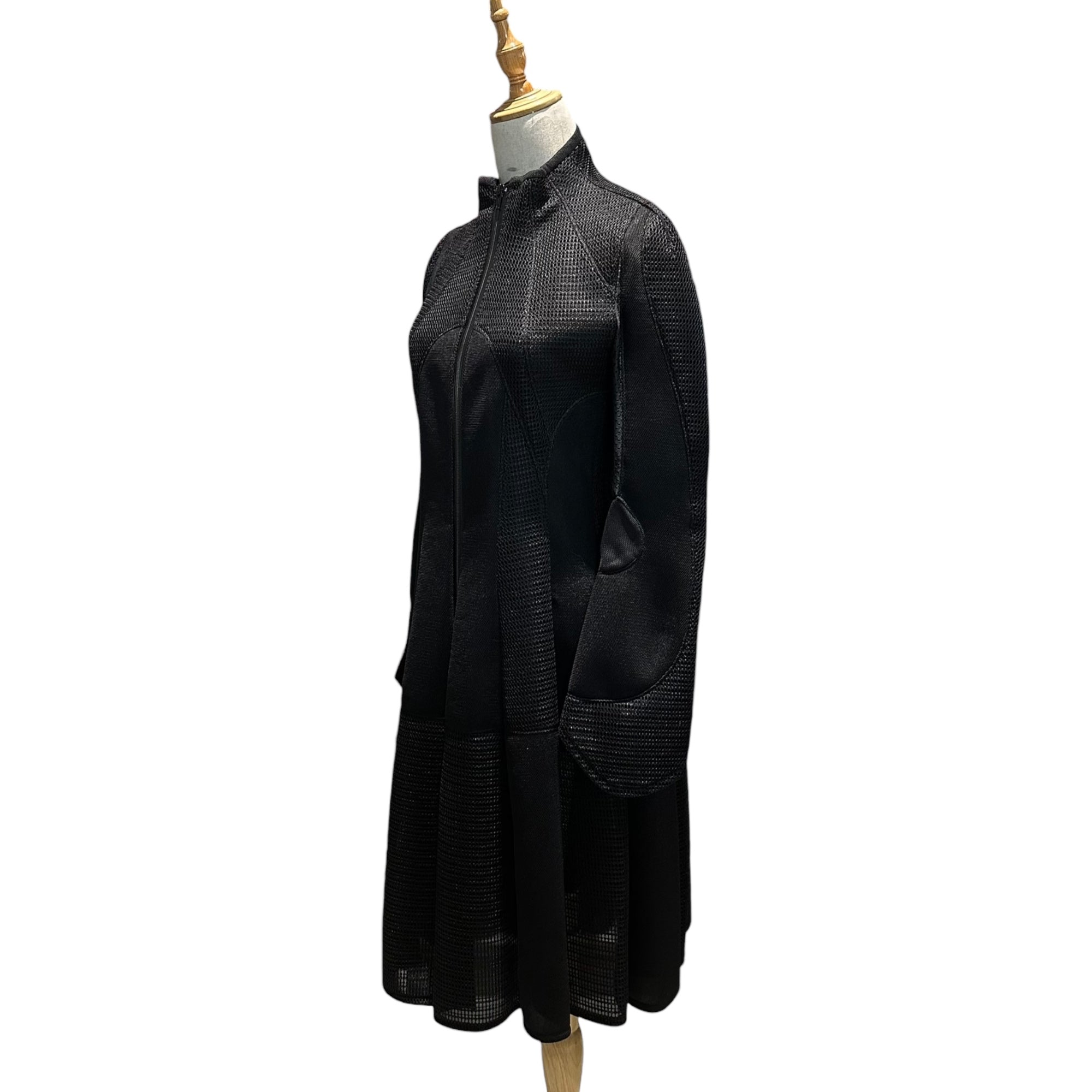 COMME des GARCONS JUNYA WATANABE(コムデギャルソンジュンヤワタナベ) 13SS Mesh Bonding L/S Long Dress メッシュ ボンディング 長袖 ロング ワンピース JK-J006 M ブラック AD2012