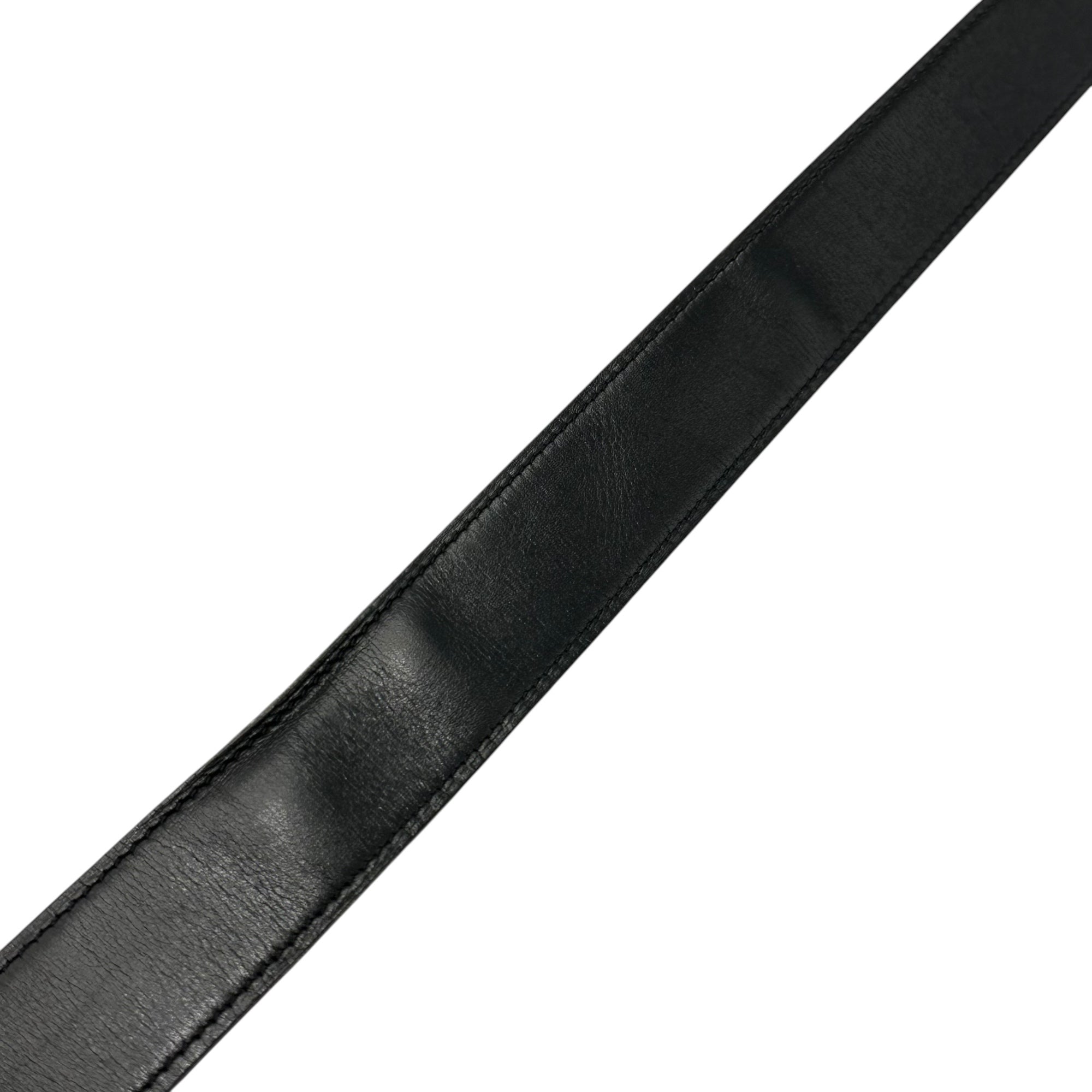 HERMES(エルメス) Constance Belt コンスタンス ベルト 105 ブラック×シルバー レザー Hバックル 刻印□Q