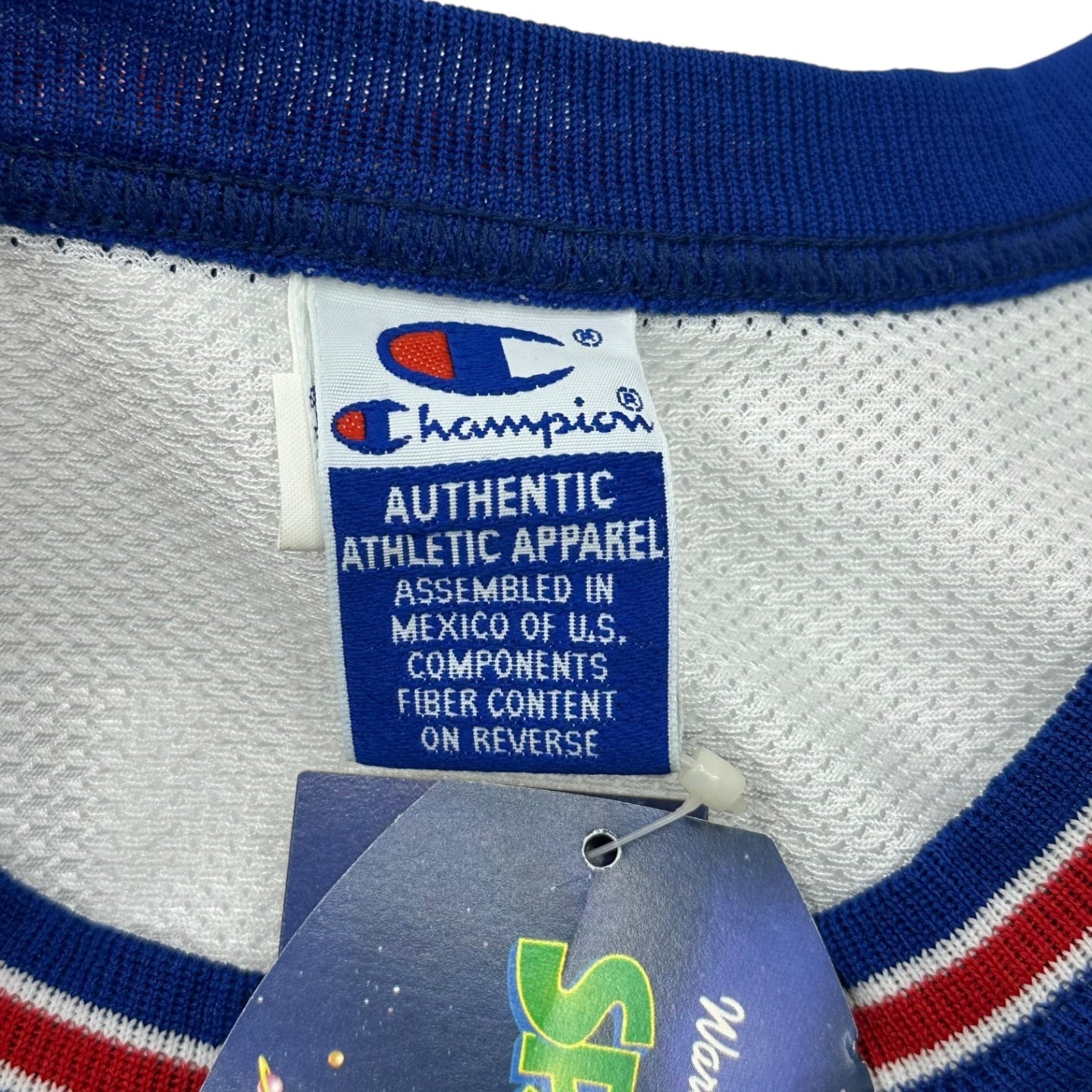 Champion(チャンピオン) 1996 ”SPACE JAM” JORDAN 23 GAME SHIRT スペース ジャム ジョーダン ゲーム シャツ L ホワイト×ブルー WARNER BROS 90's 90年代 ヴィンテージ タンクトップ