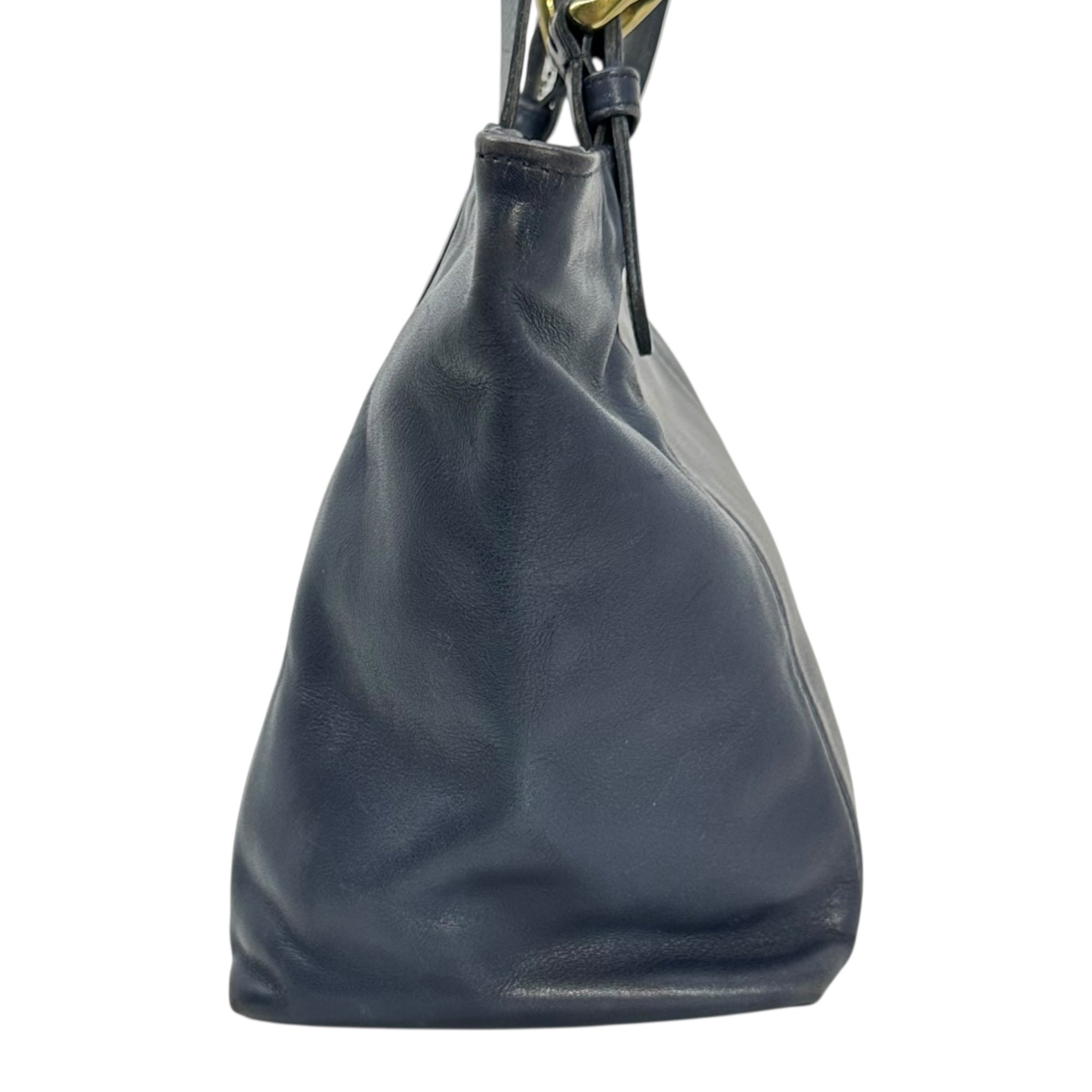 美品 コーチ オールドコーチ フルグレインレザー トート ネイビー イタリア製 OLD COACH(オールドコーチ) Leather Mini Tote Bag レザー ミニ トート