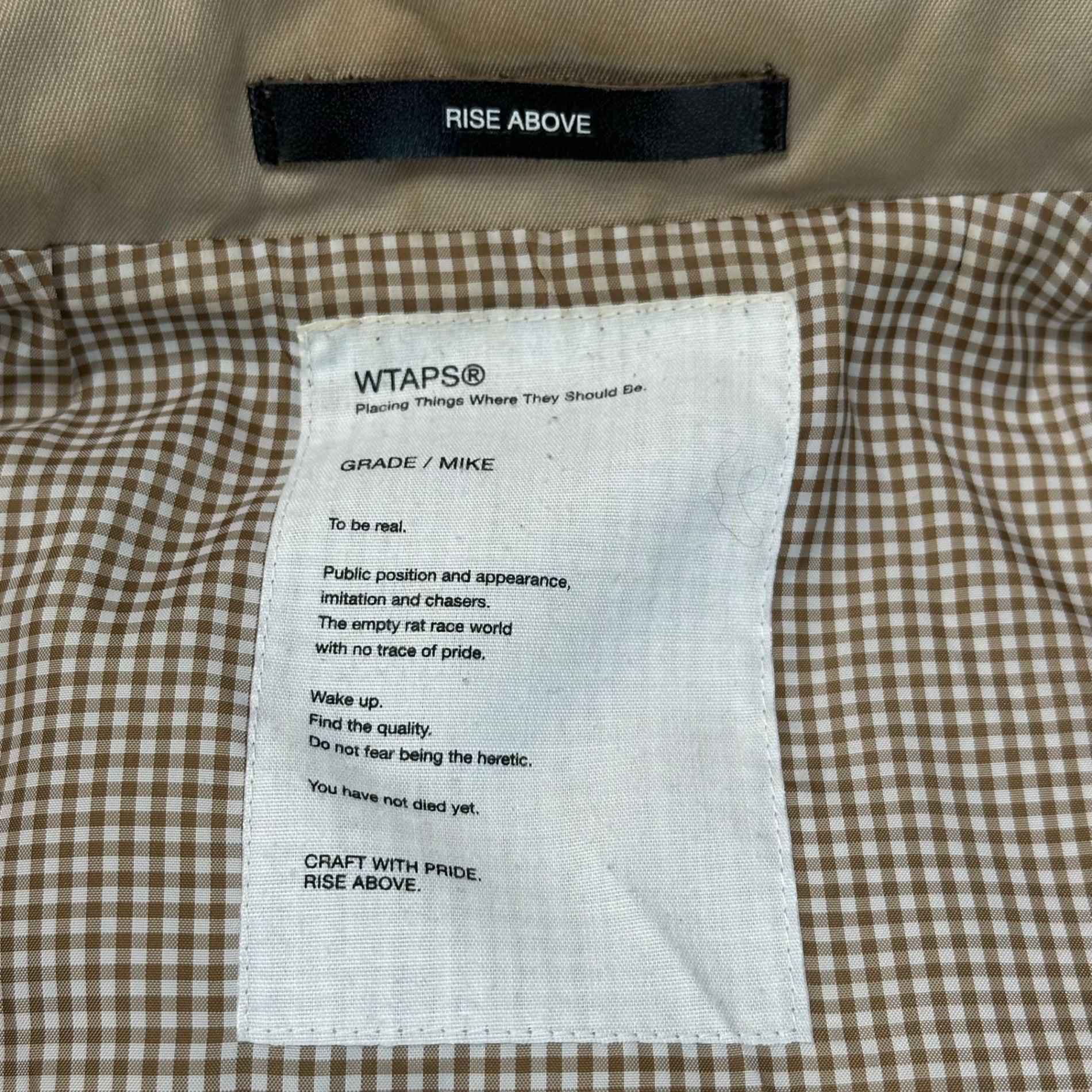 WTAPS(ダブルタップス) 10SS 96-69 Bondage Military Jacket ボンテージ ミリタリー ジャケット 101GWDT-JKM03 M ベージュ