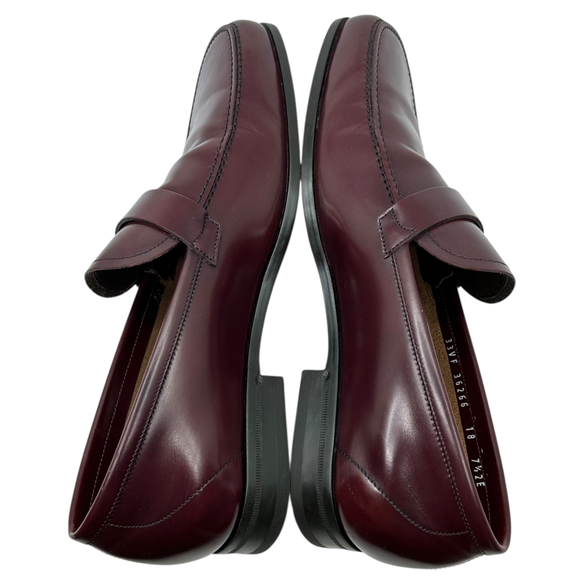 Salvatore Ferragamo(サルヴァトーレフェラガモ) Gancini Leather Loafers ガンチーニ 金具 レザー ローファー 36266 7 1/2 EE(25.5cm) ブラウン