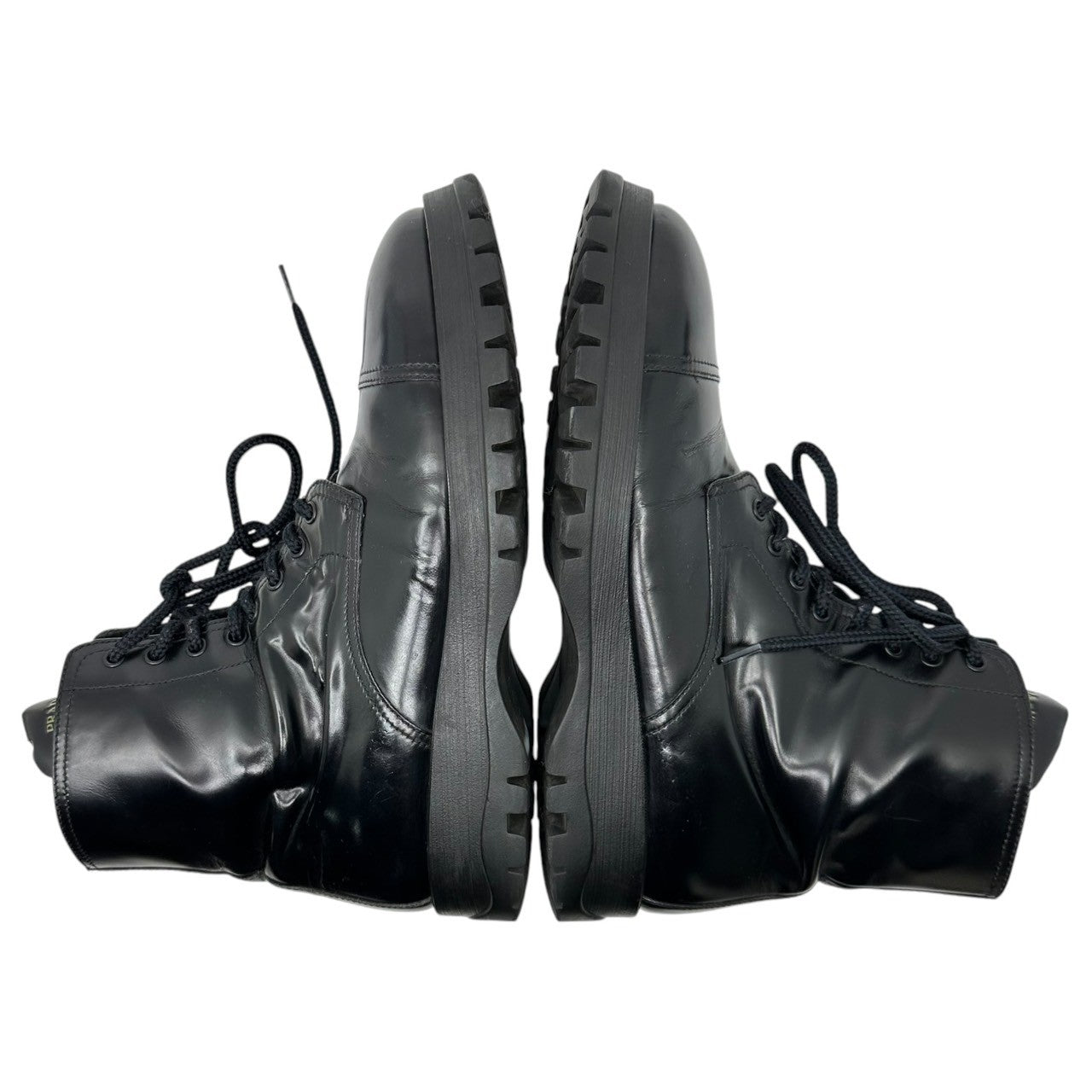 PRADA(プラダ) side-zip cap-toe combat boots サイドジップ キャップトゥ コンバット ブーツ 40 1/2(25.5~26.0cm程度) ブラック