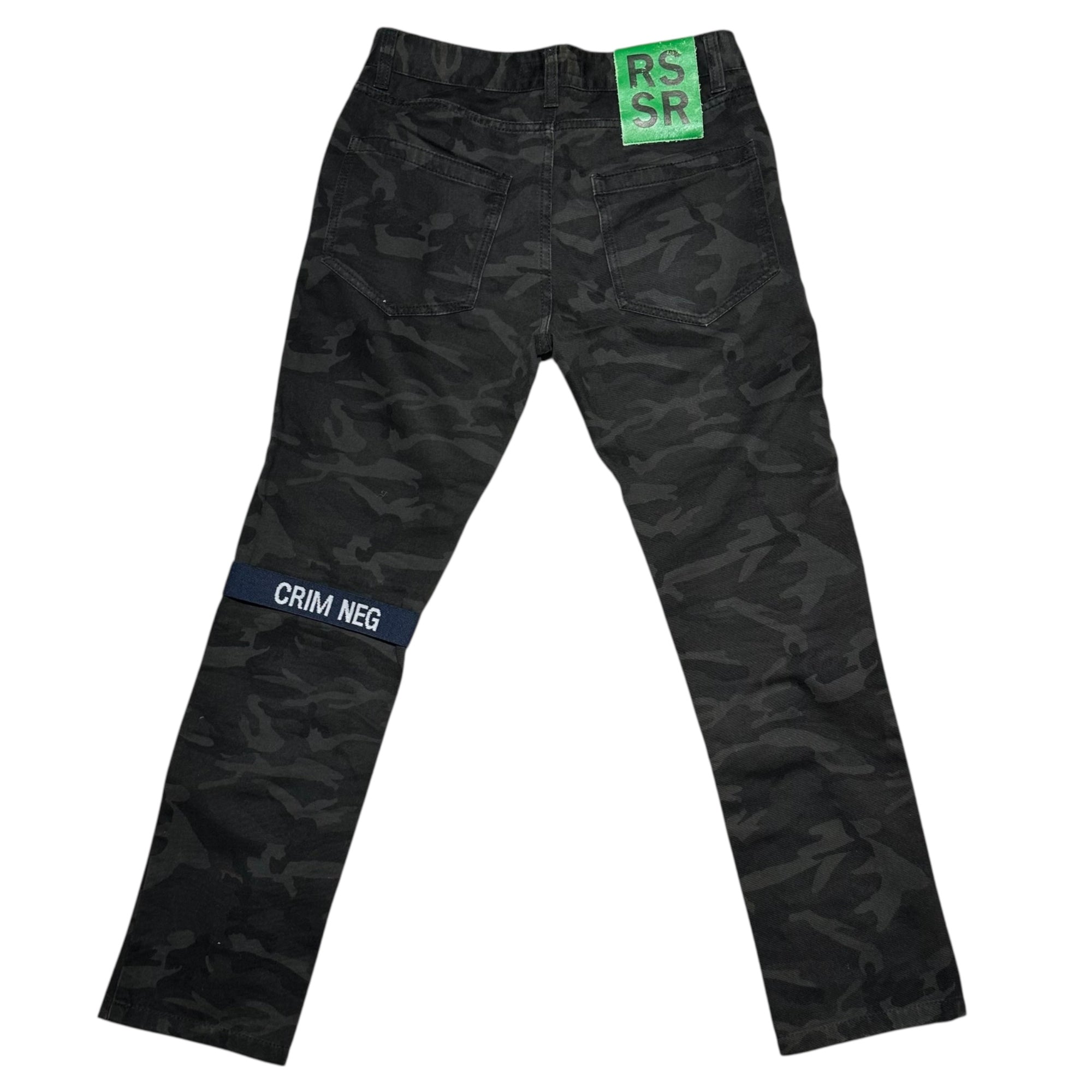 RAF SIMONS(ラフシモンズ) 14AW "STERLING RUBY" Camo Skinny Pants スターリング カモ スキニー パンツ 44(XS程度) カーキ×ブラック アーティスト コラボ アーカイブ CRIM NEG