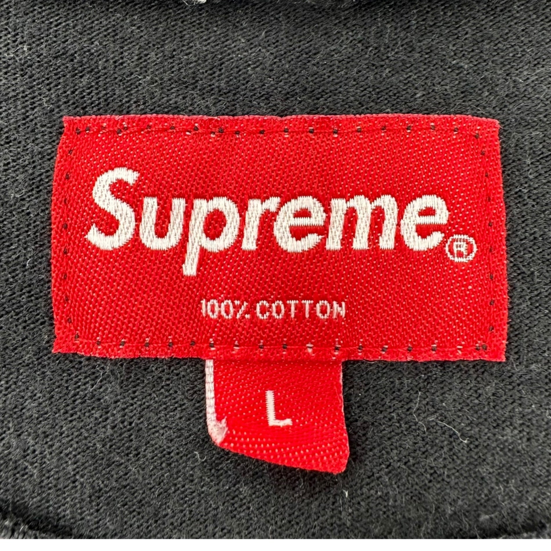 SUPREME(シュプリーム) 20SS Contrast Stitch Pocket Tee ロゴ プリント ポケット Tシャツ L ブラック