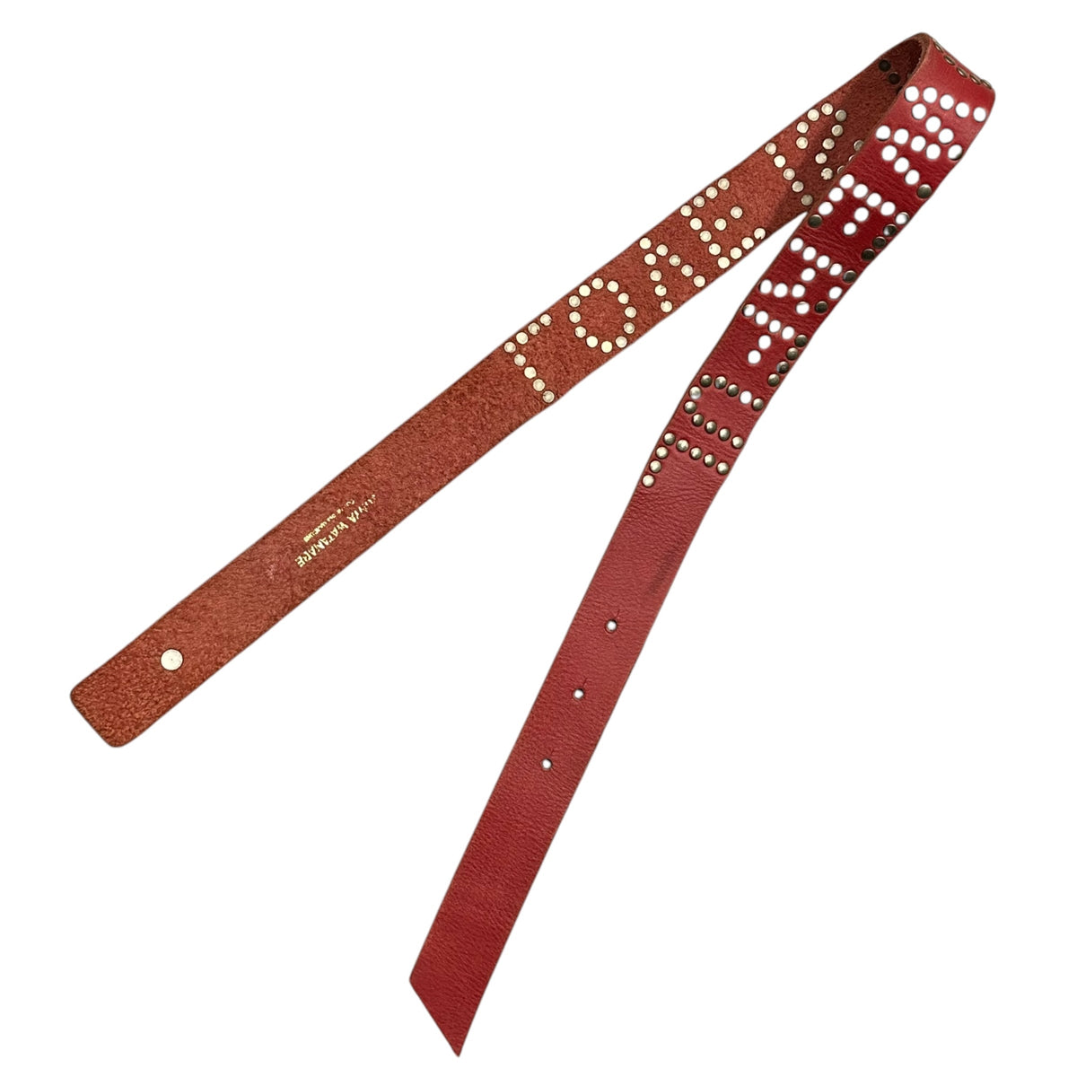 JUNYA WATANABE COMME des GARCONS(ジュンヤワタナベコムデギャルソン) 2002AW ”LOVE IS POWERFUL” Studded Leather Belt  スタッズ レザー ベルト レッド 00's