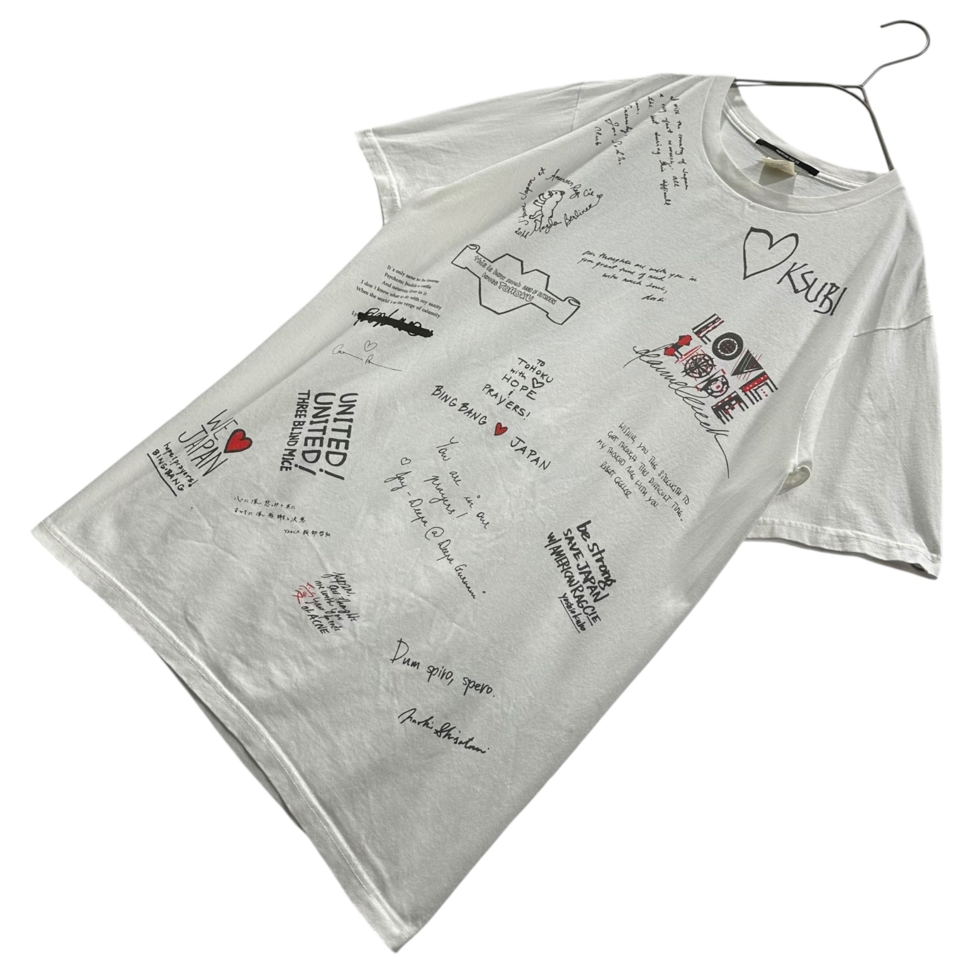 AMERICAN RAG CIE(アメリカンラグシー) 2011's Charity Tee チャイティー Tシャツ M ホワイト サイン