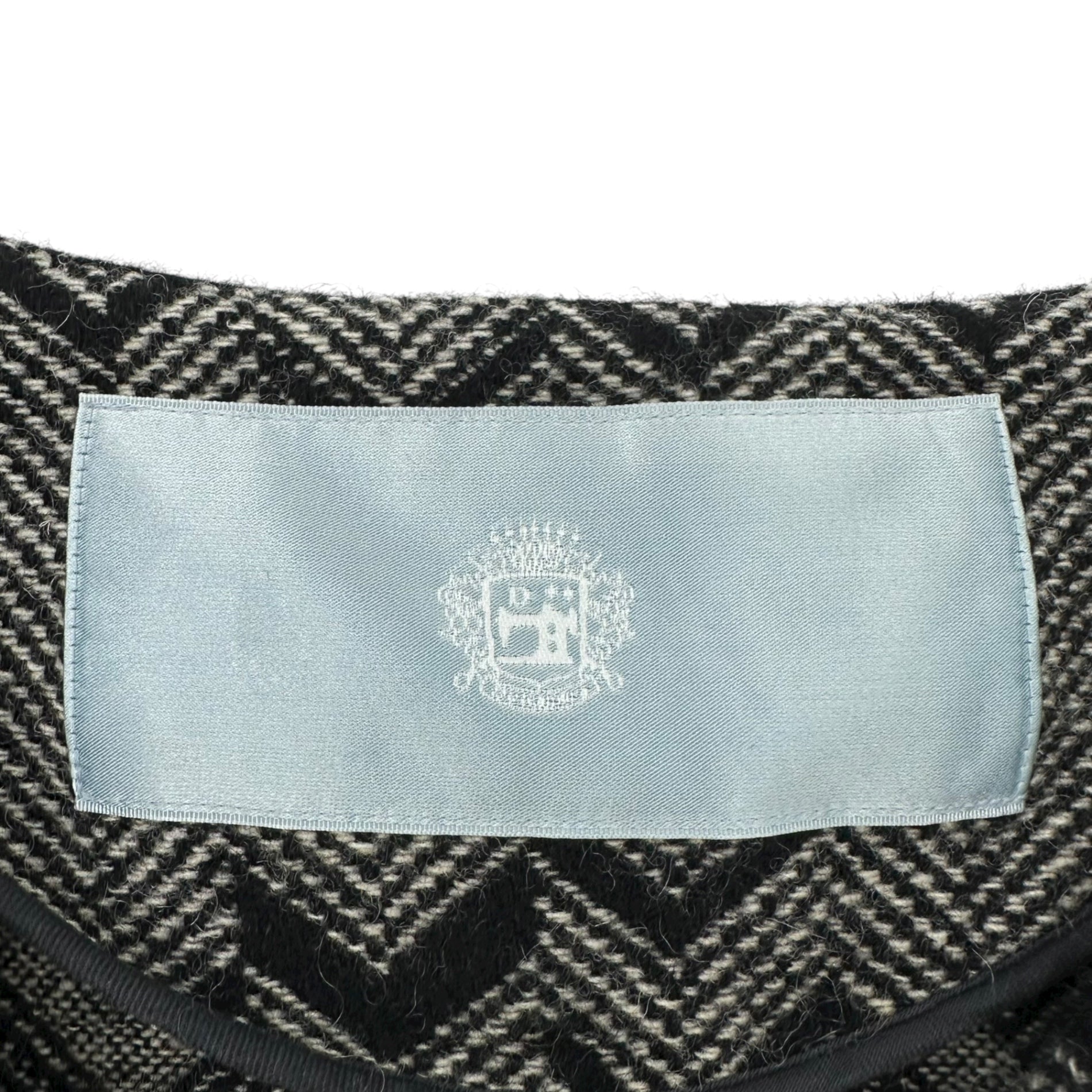 Dulcamara(ドゥルカマラ) Front Pocket Wool Sleeveless Top フロントポケット ウール ノースリーブ トップ FREE グレー×ブラック