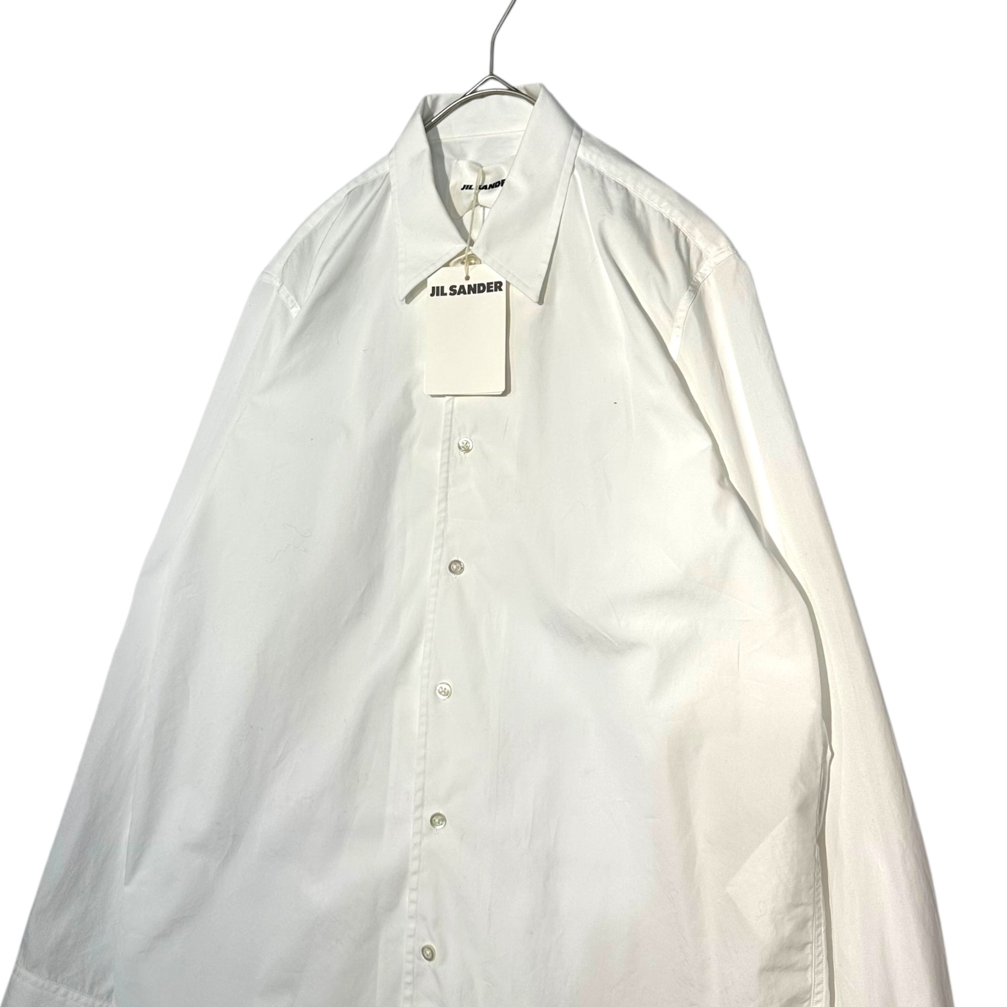 JIL SANDER ジルサンダー 19AW コットンポプリン ブラウスシャツ JSPP602306 ホワイト 36 JIL SANDER Cotton-poplin shirt | NET-A-PORTER