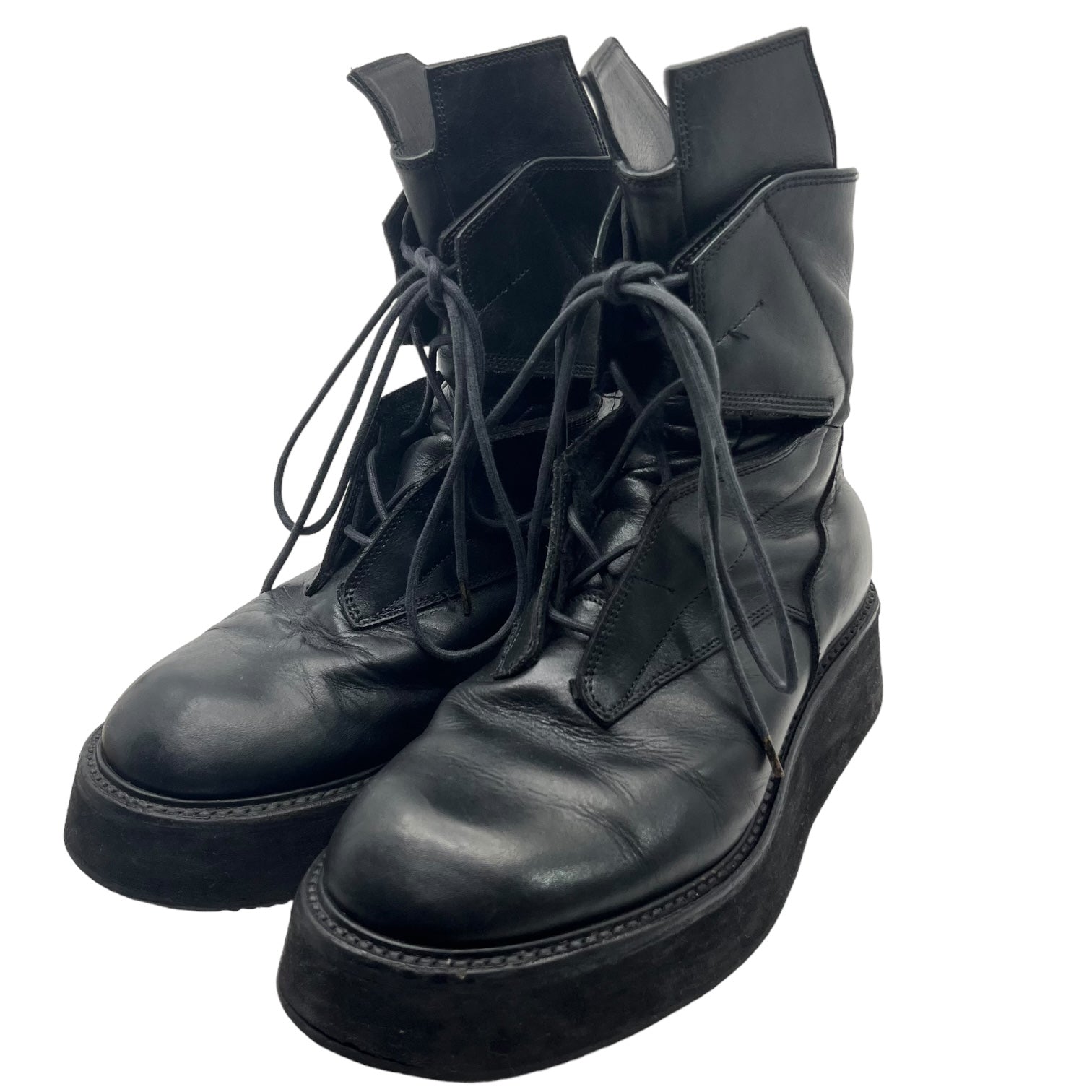 JULIUS(ユリウス) 16AW COW SKIN Void military back zip boots カウスキン ヴォイドミリタリー バックジップ ブーツ 557FWM4-T 27.5～28.0cm ブラック