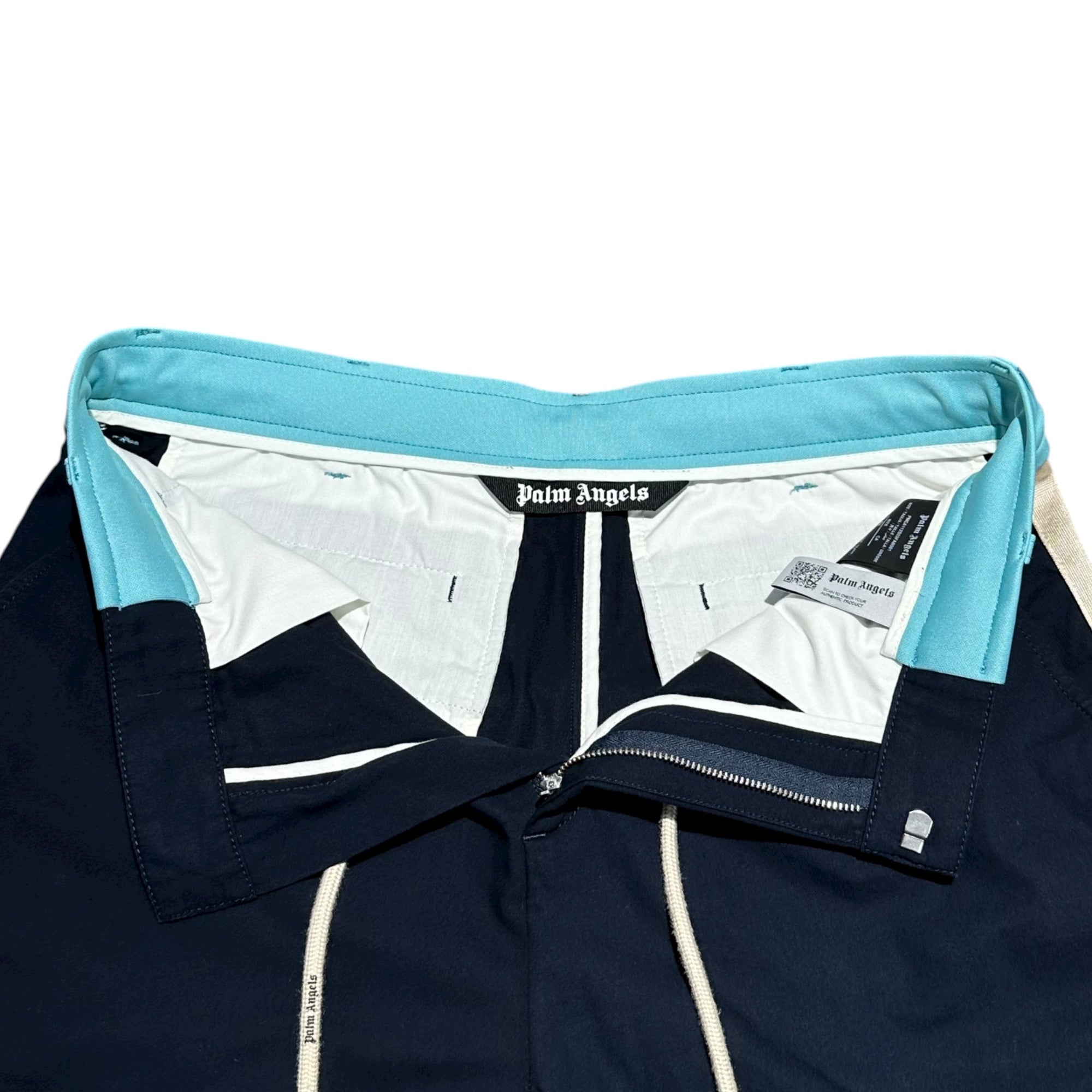 PALM ANGELS(パームエンジェルス) Sideline Straight Slacks サイドライン ストレート スラックス PMCA112S23FAB001 52(XXL程度) ネイビー