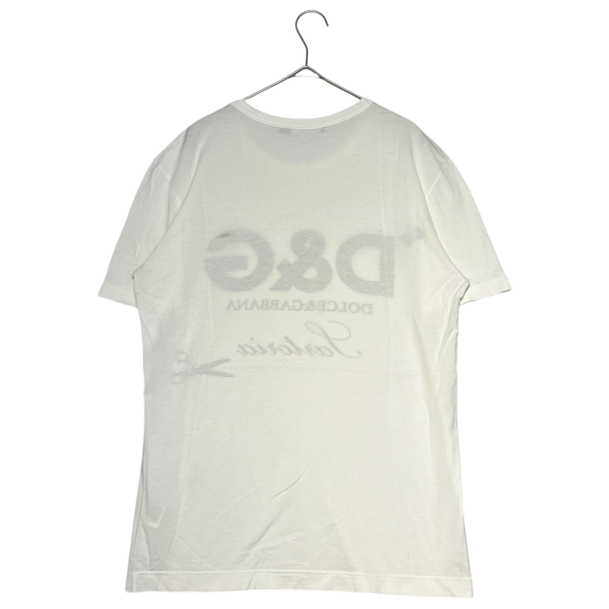 DOLCE&GABBANA(ドルチェ&ガッバーナドルガバ) D&G LOGO TEE ロゴ Tシャツ G8HL0T FH770 44(S程度)  ホワイト×ブラック