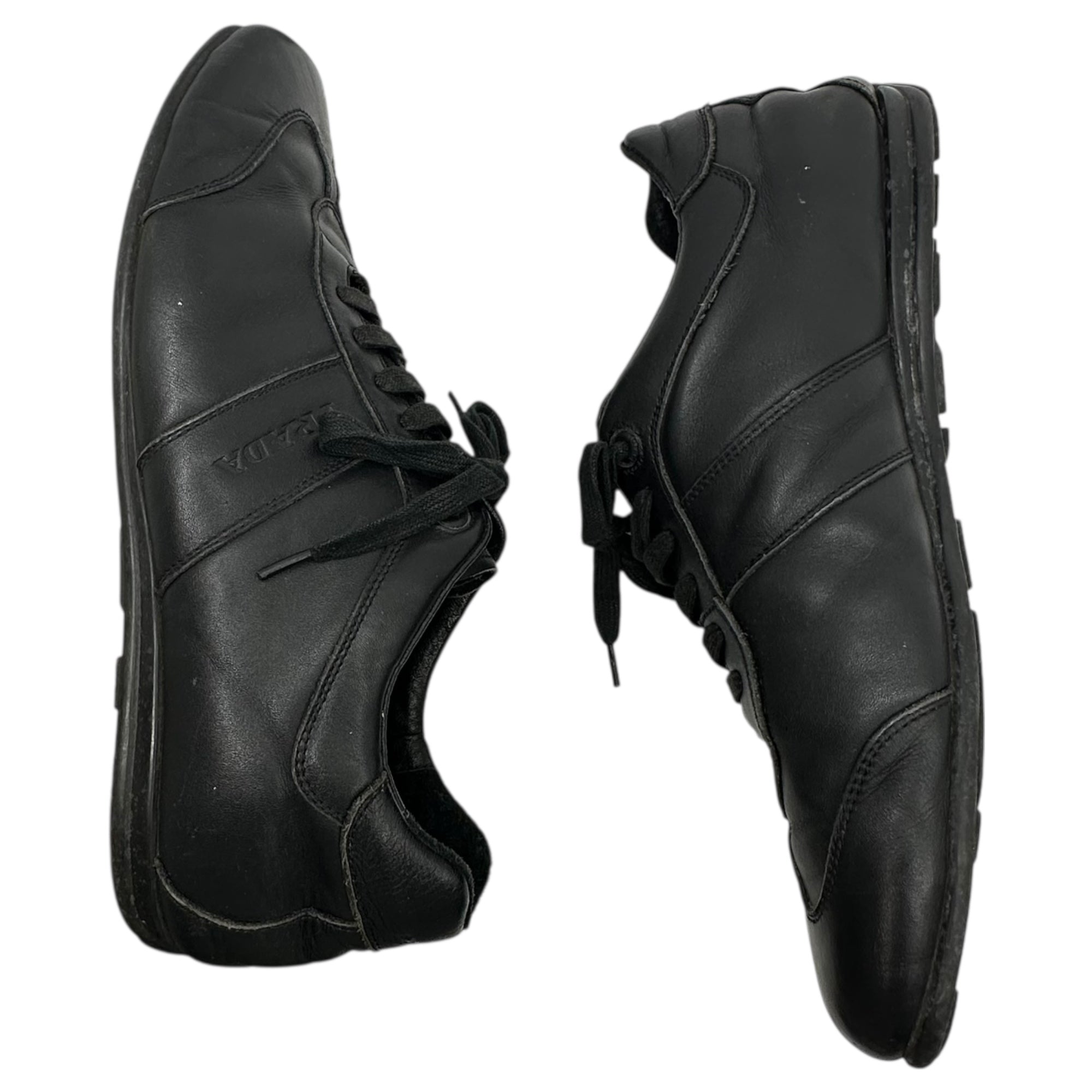 PRADA(プラダ) Low-Profile Leather Sneakers 薄底 レザー スニーカー