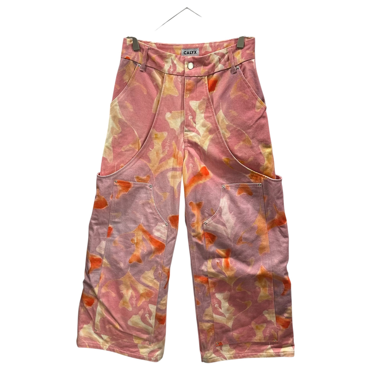 CALYX(カリクス) CARPENTER PANTS カーペンター パンツ CAL25SS-PT004 S グリーン×ピンク 参考定価86,900円(税込)