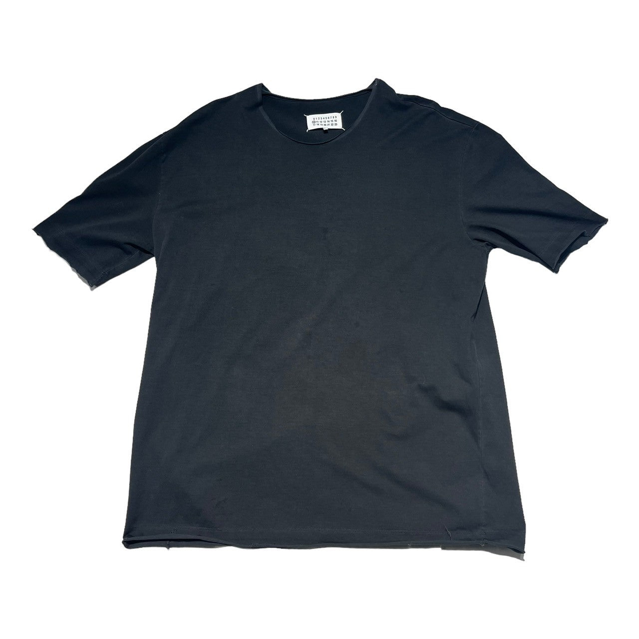 MAISON MARGIELA(メゾンマルジェラ) 22SS Oversized cut-off T-shirt オーバーサイズ カットオフ Tシャツ S50GC0668 M ブラック ⑩ 10 ヴィンテージ加工