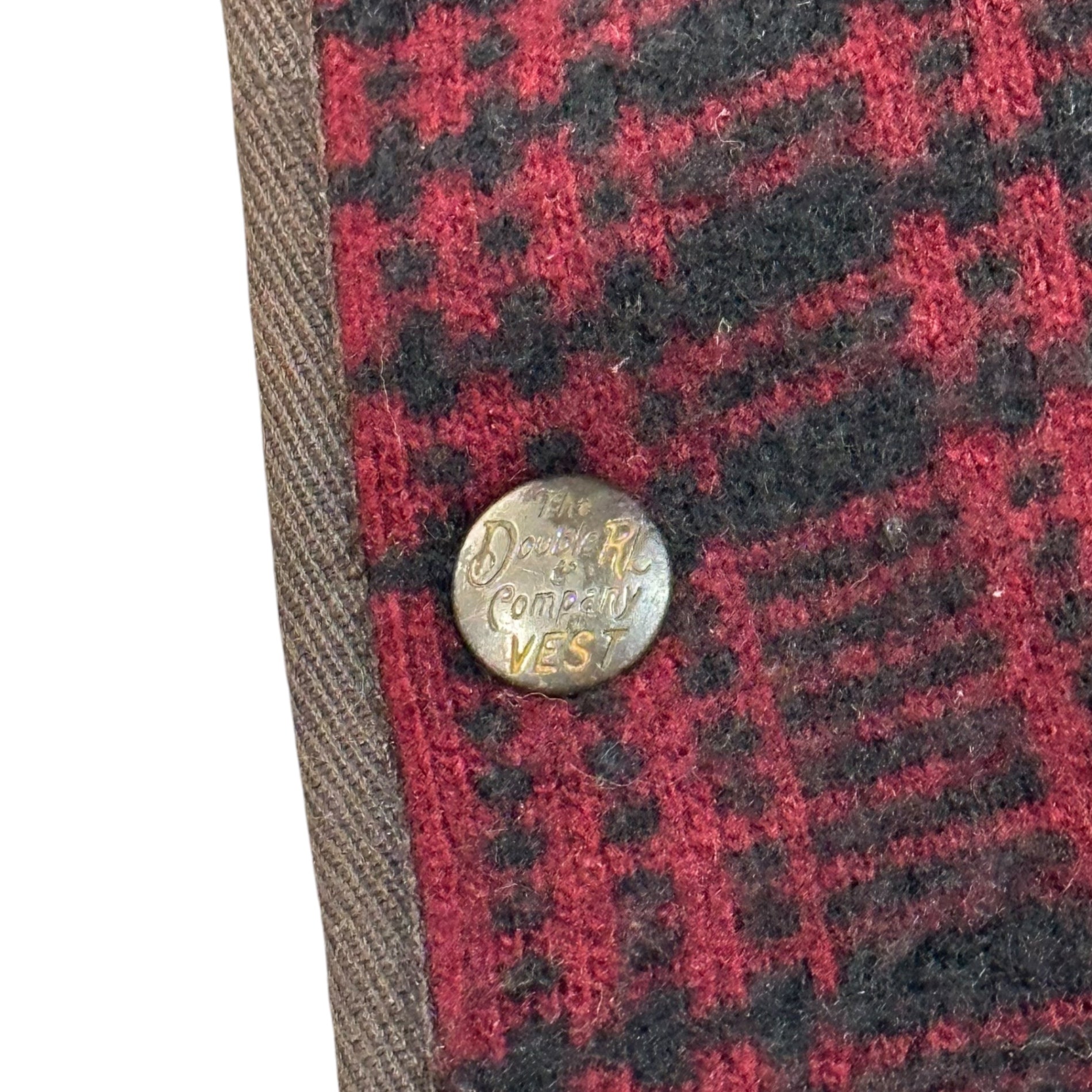RRL(ダブルアールエル) Check Wool Hunting Vest チェック ウール ハンティング ベスト 782567486001 M レッド×ブラック